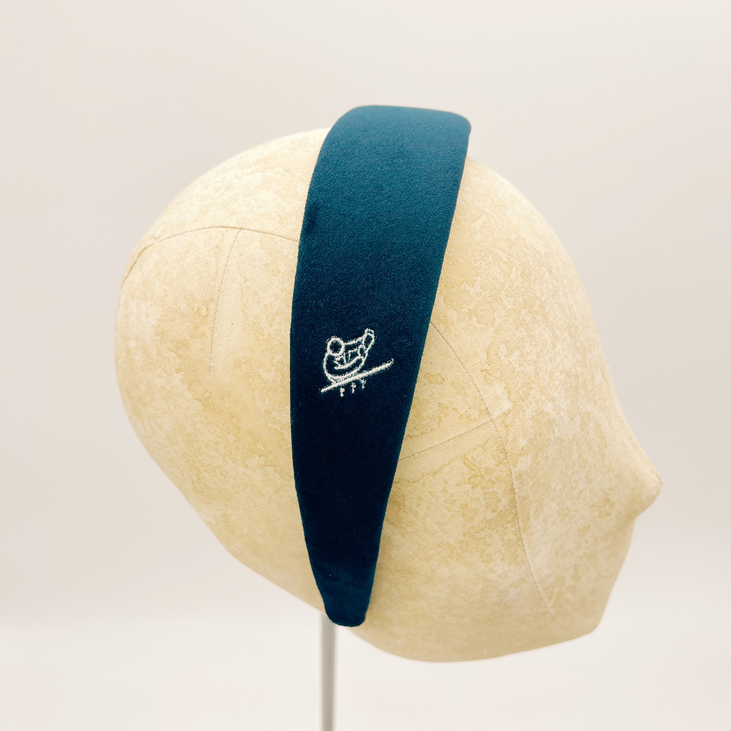 Evelyne Aymon x Cipriani Headband - Blue with Embroidery