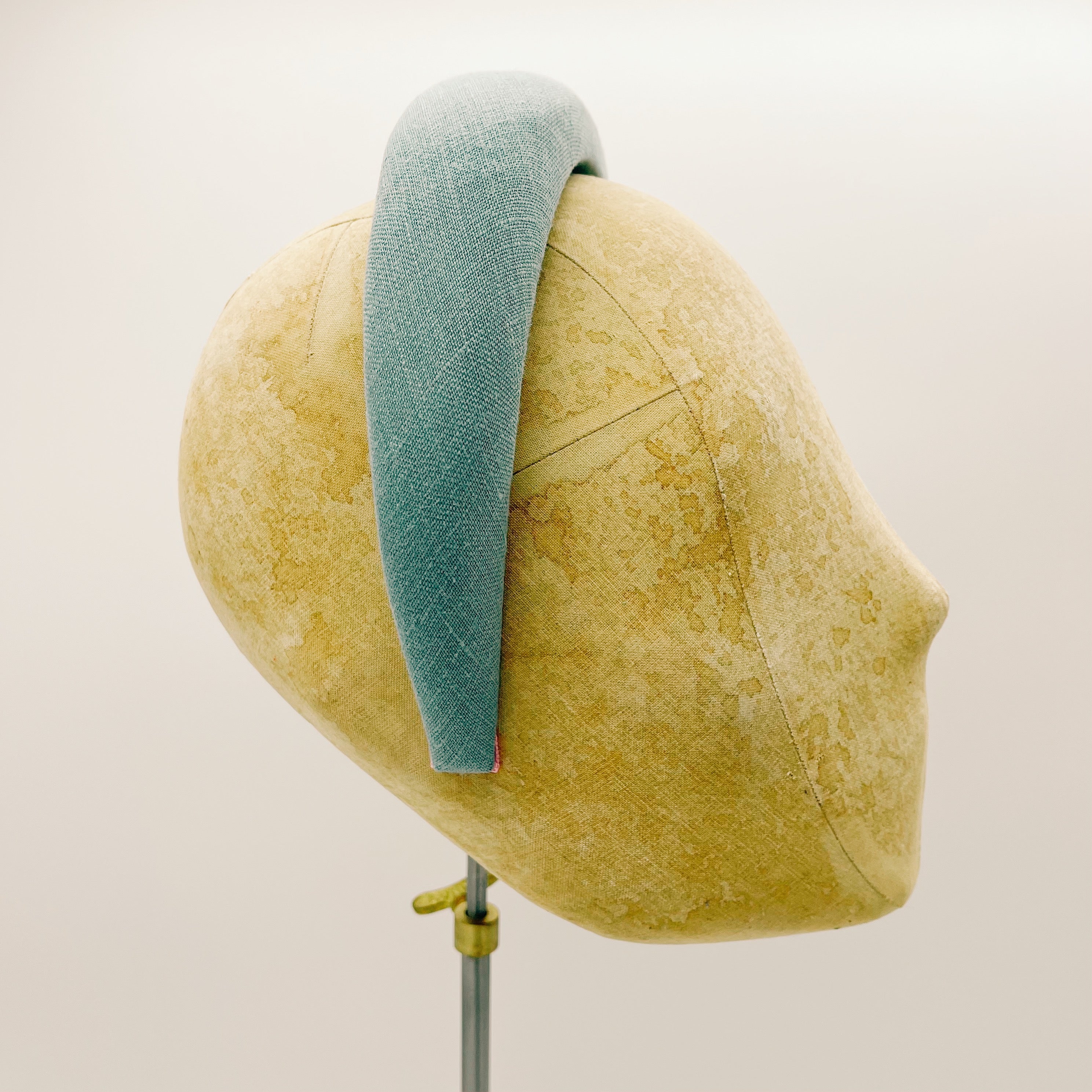 Dusty Aqua Linen Padded Headband