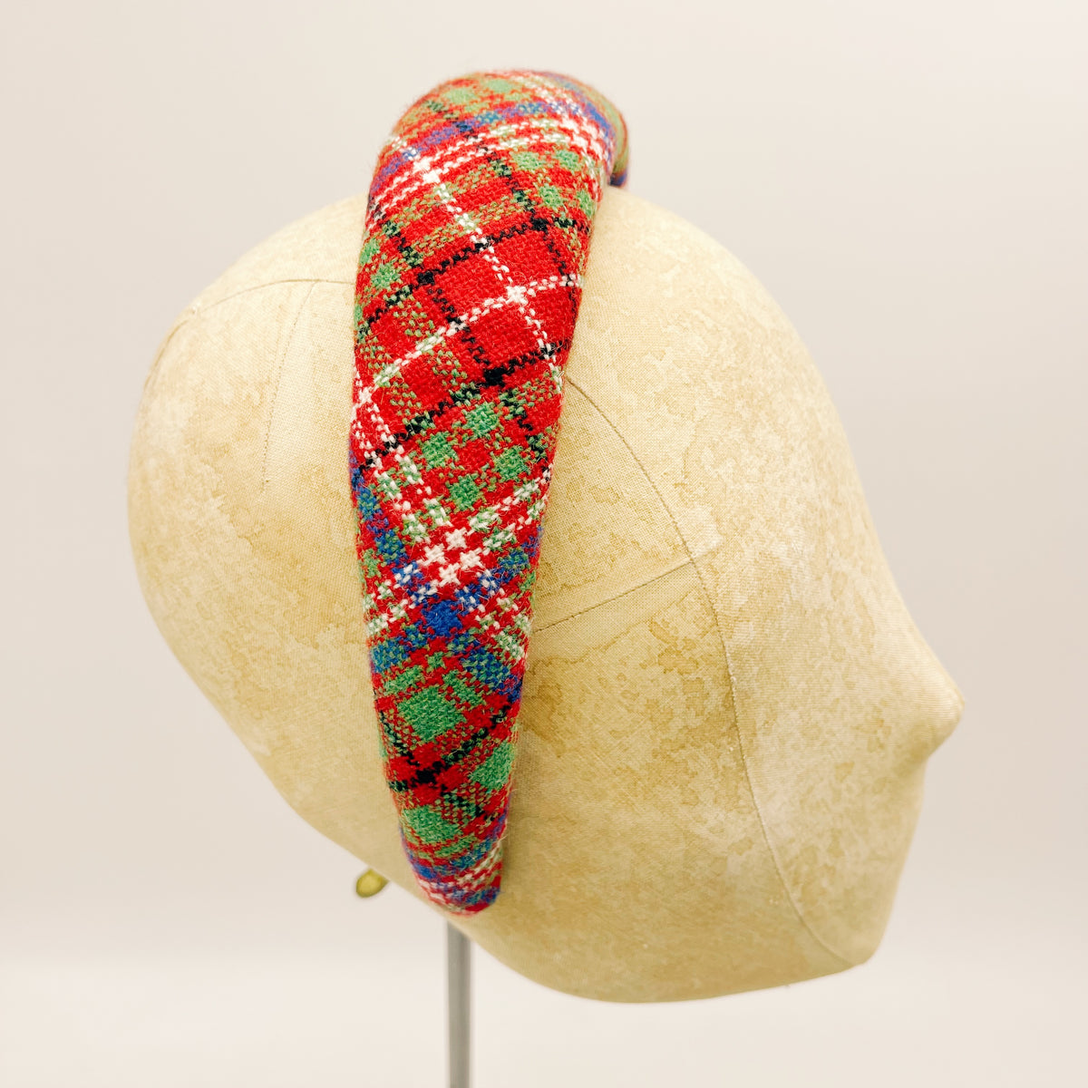 Classic Green Tartan Padded Headband