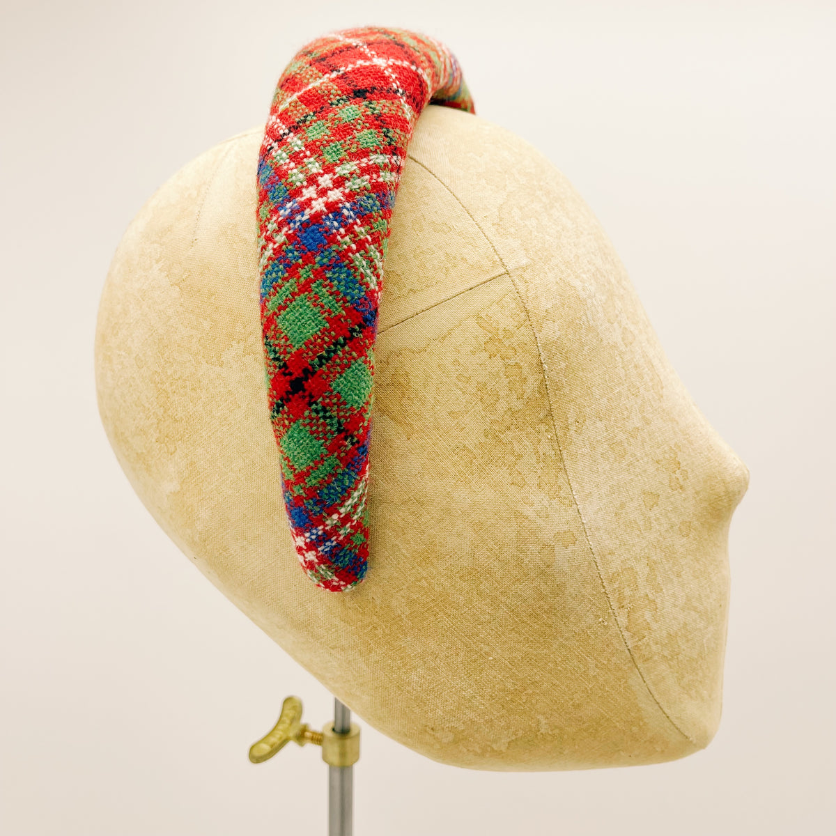 Classic Green Tartan Padded Headband