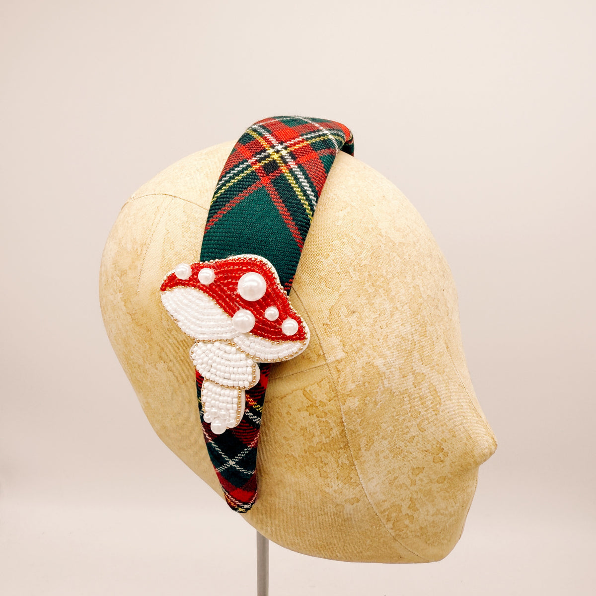Cerchietto Classic Green Tartan Series #6