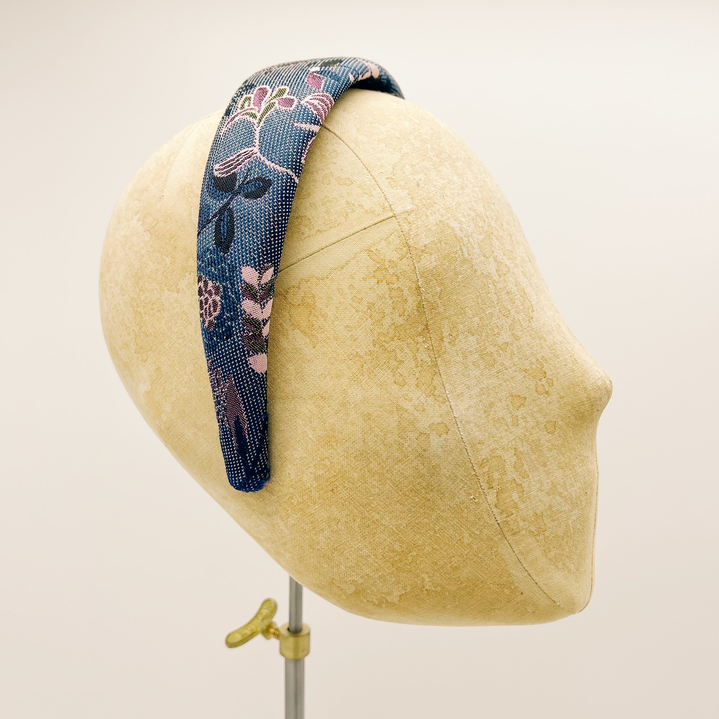 Cerchietto Jacquard Blue Flowers