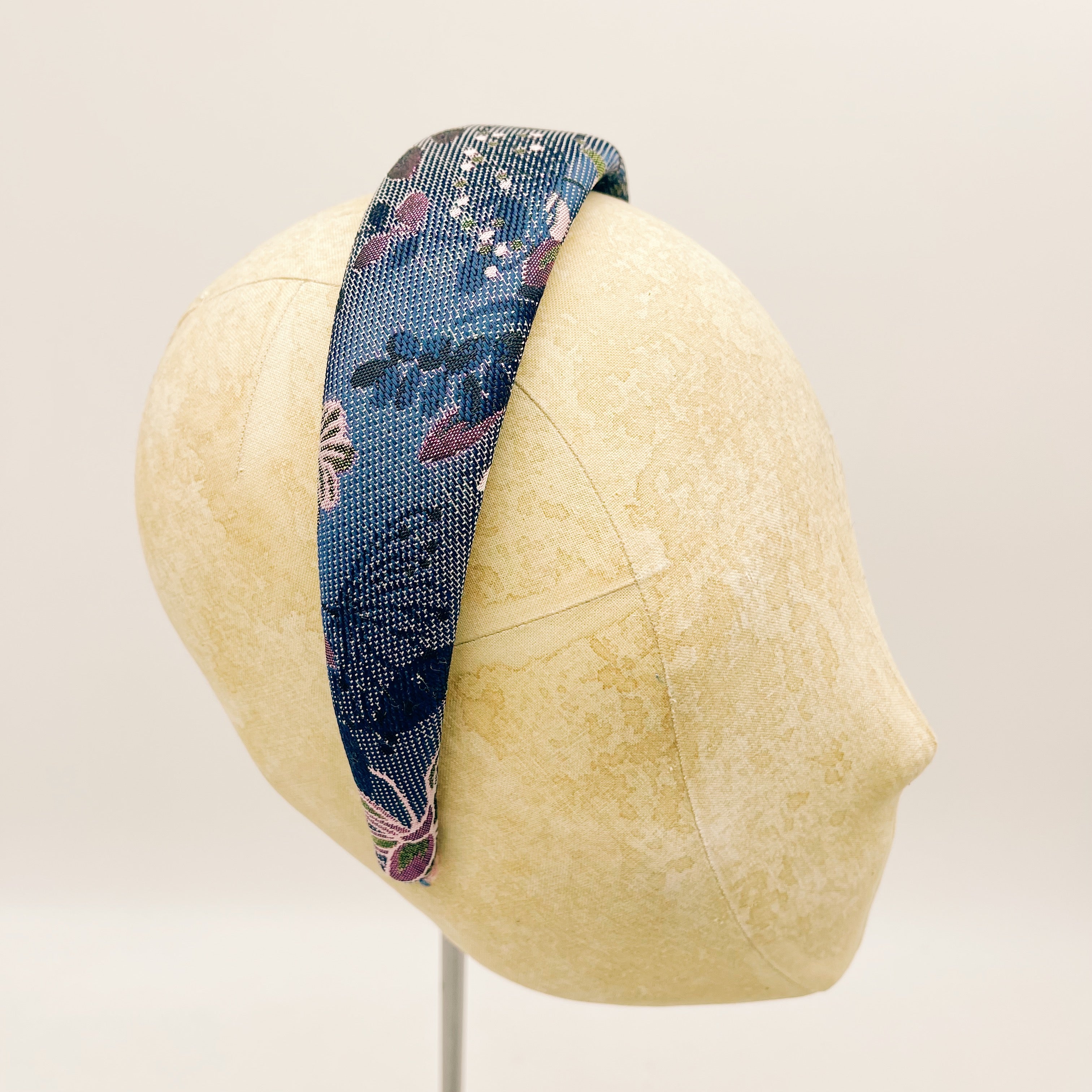 Cerchietto Jacquard Blue Flowers