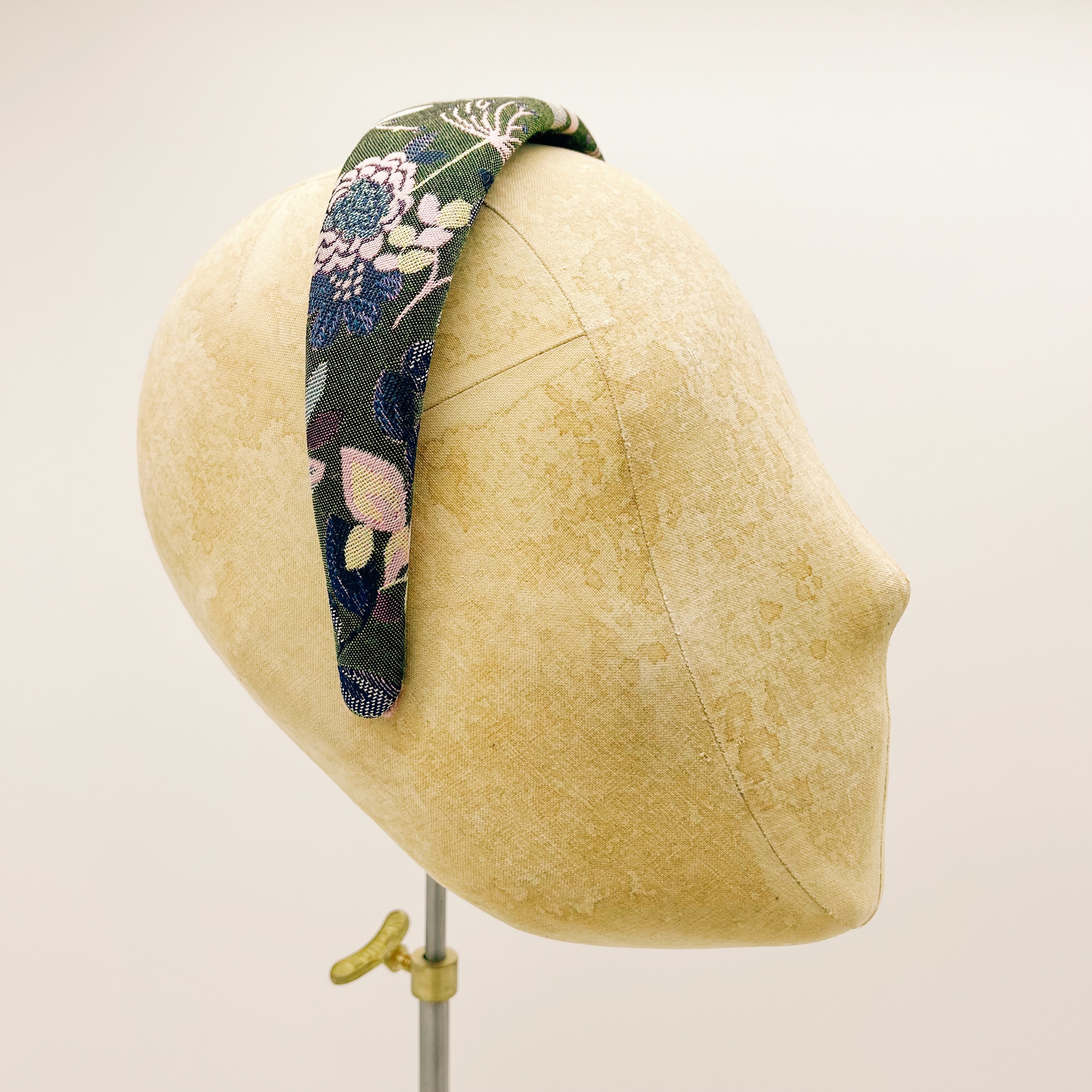 Cerchietto Jacquard Green Flowers