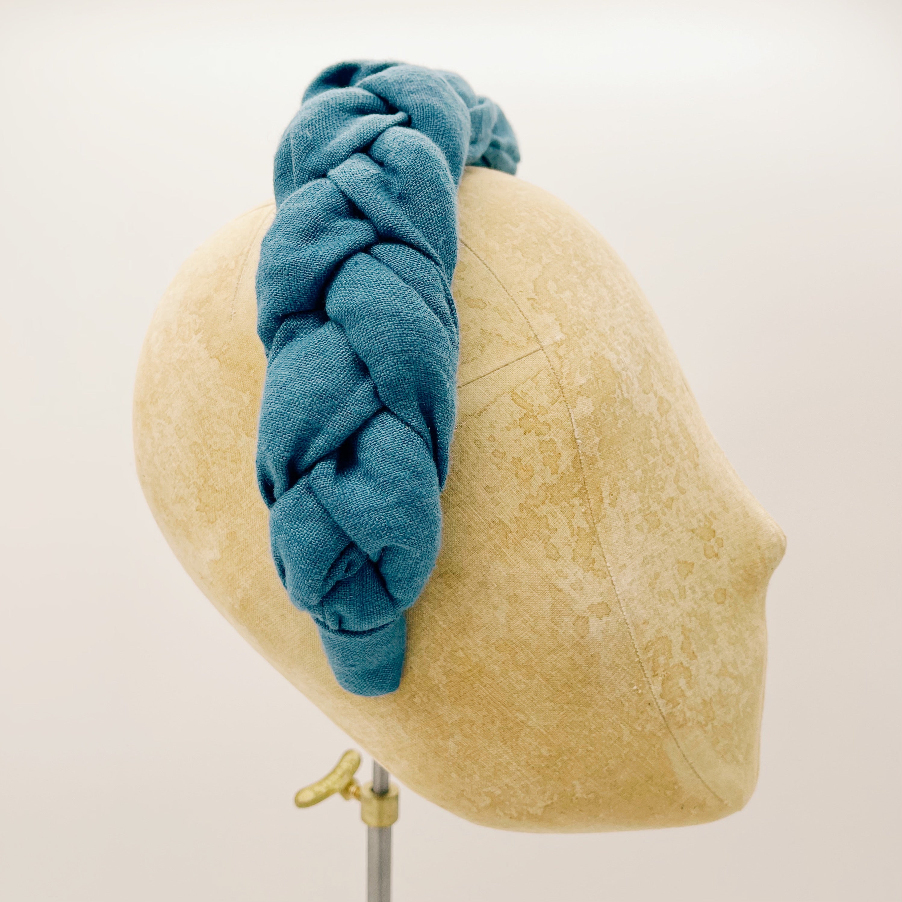 Headband Linen Harbour Blue Braid