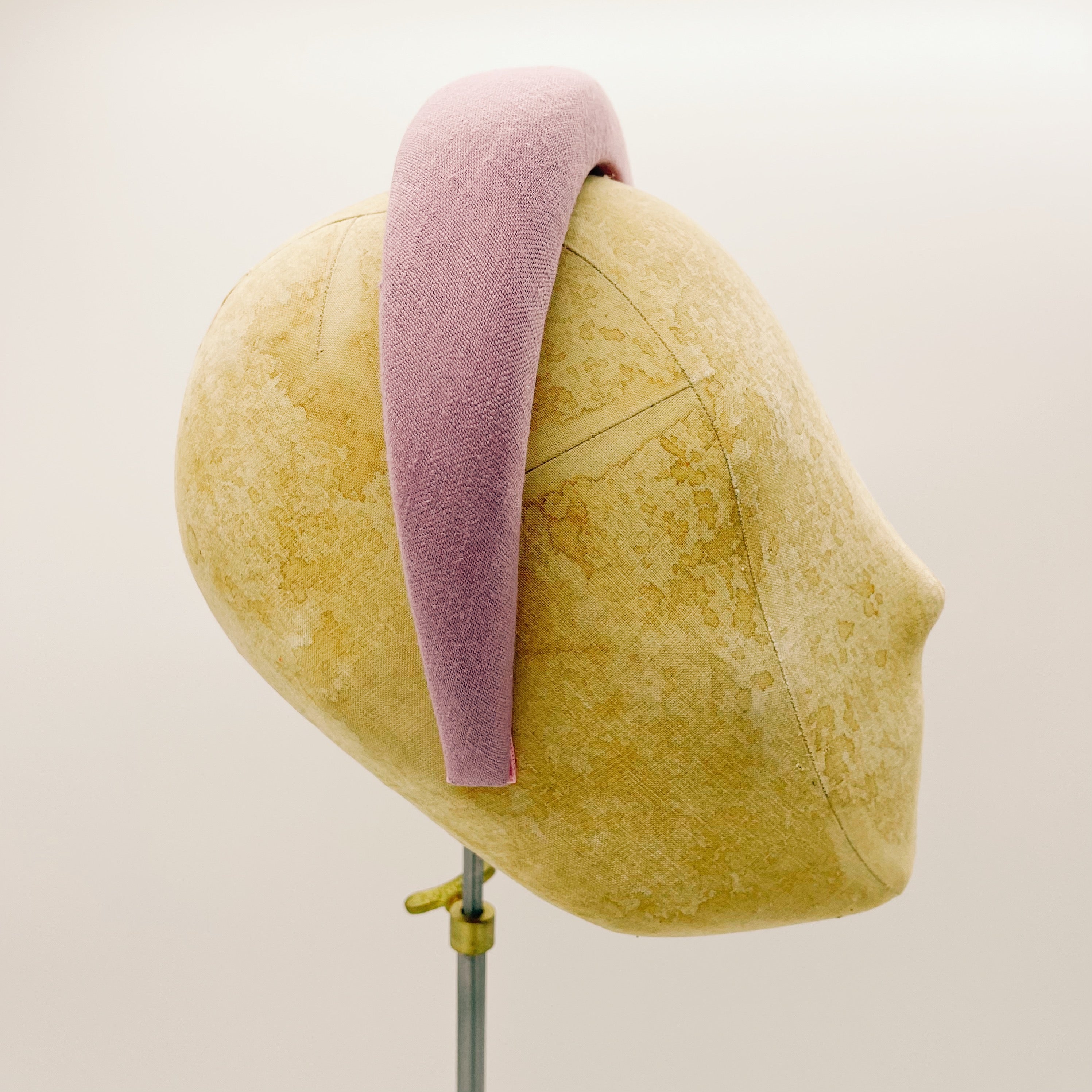 Dusty Rose Padded Linen Headband