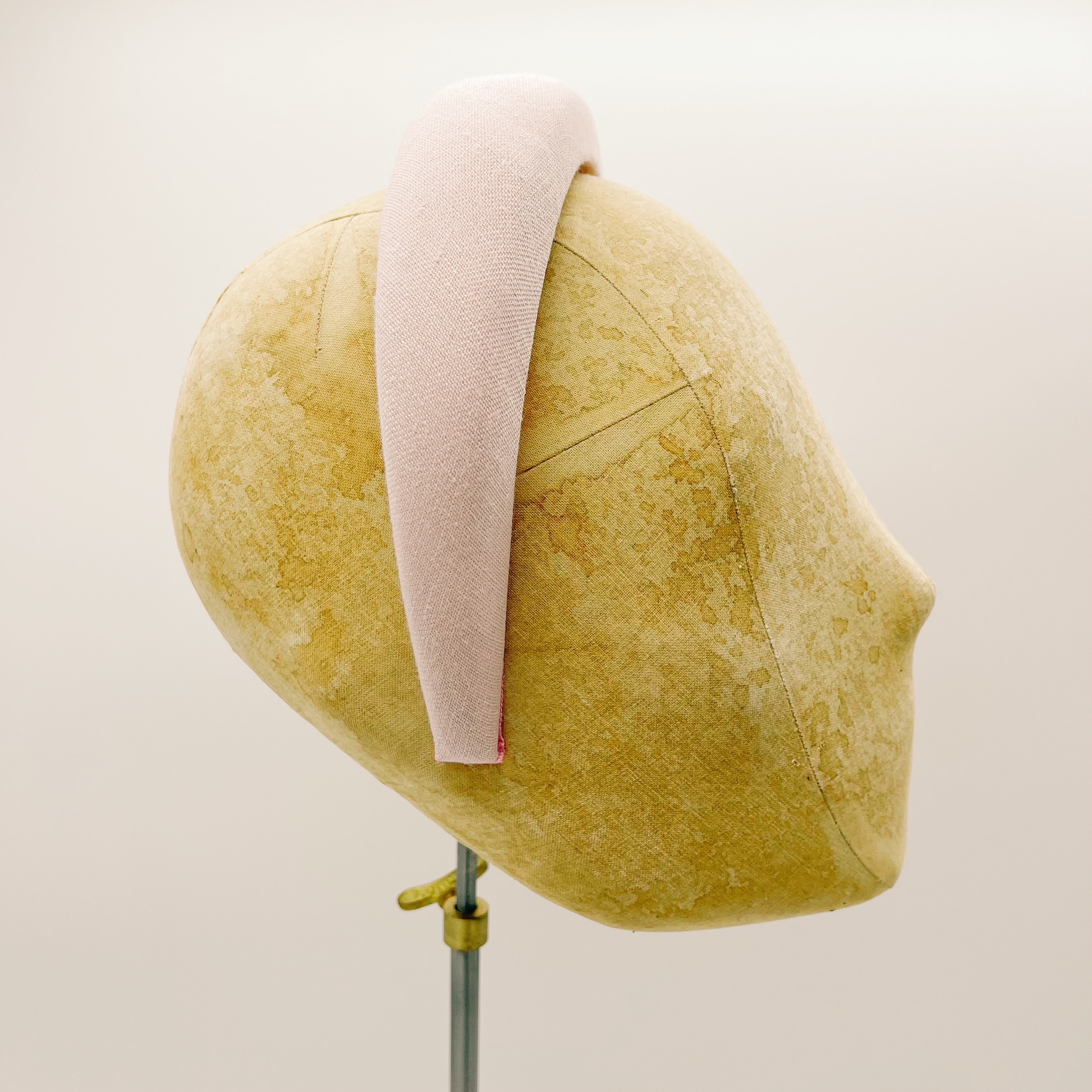 Padded Pastel Pink Linen Headband