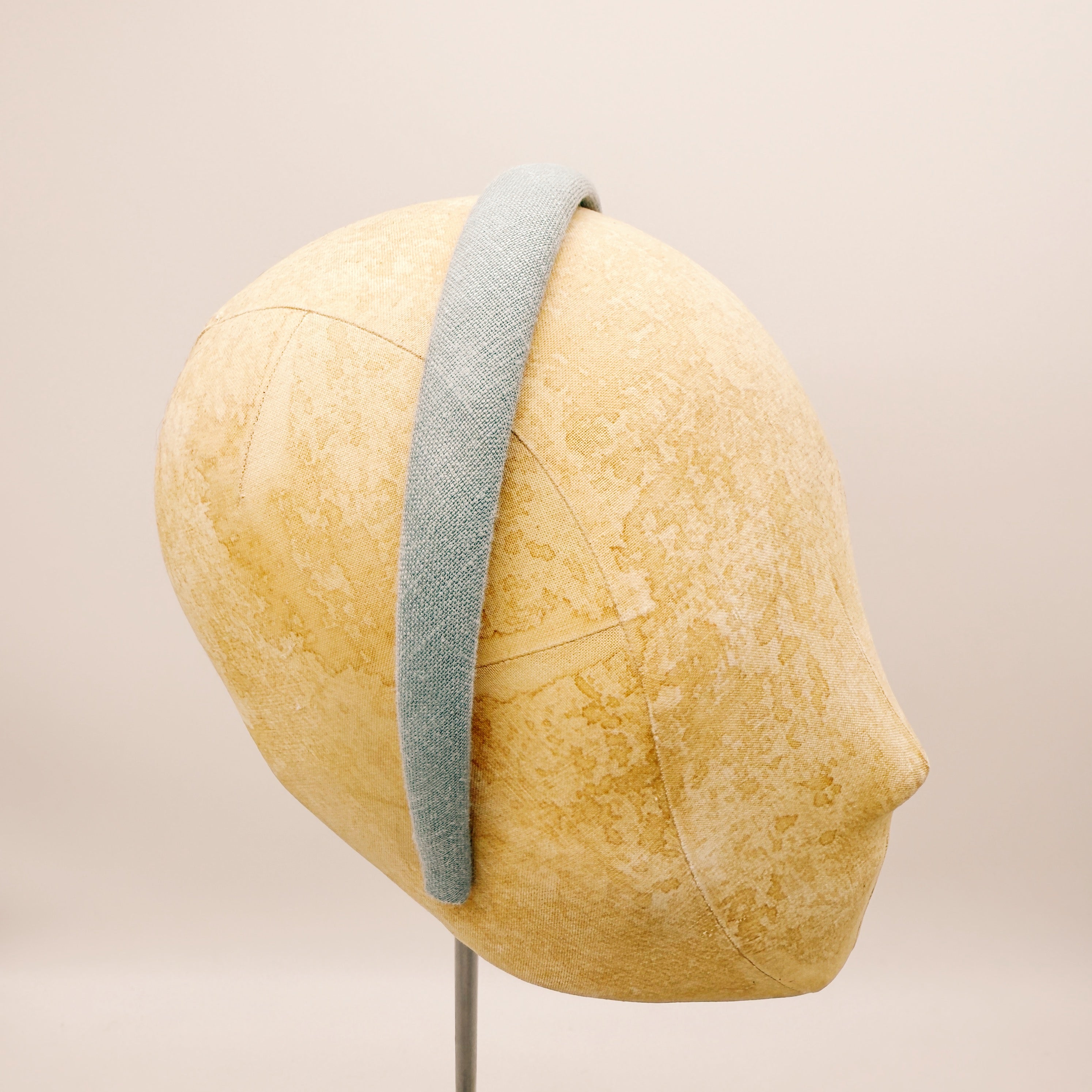 Linen Dusty Aqua Mini Headband