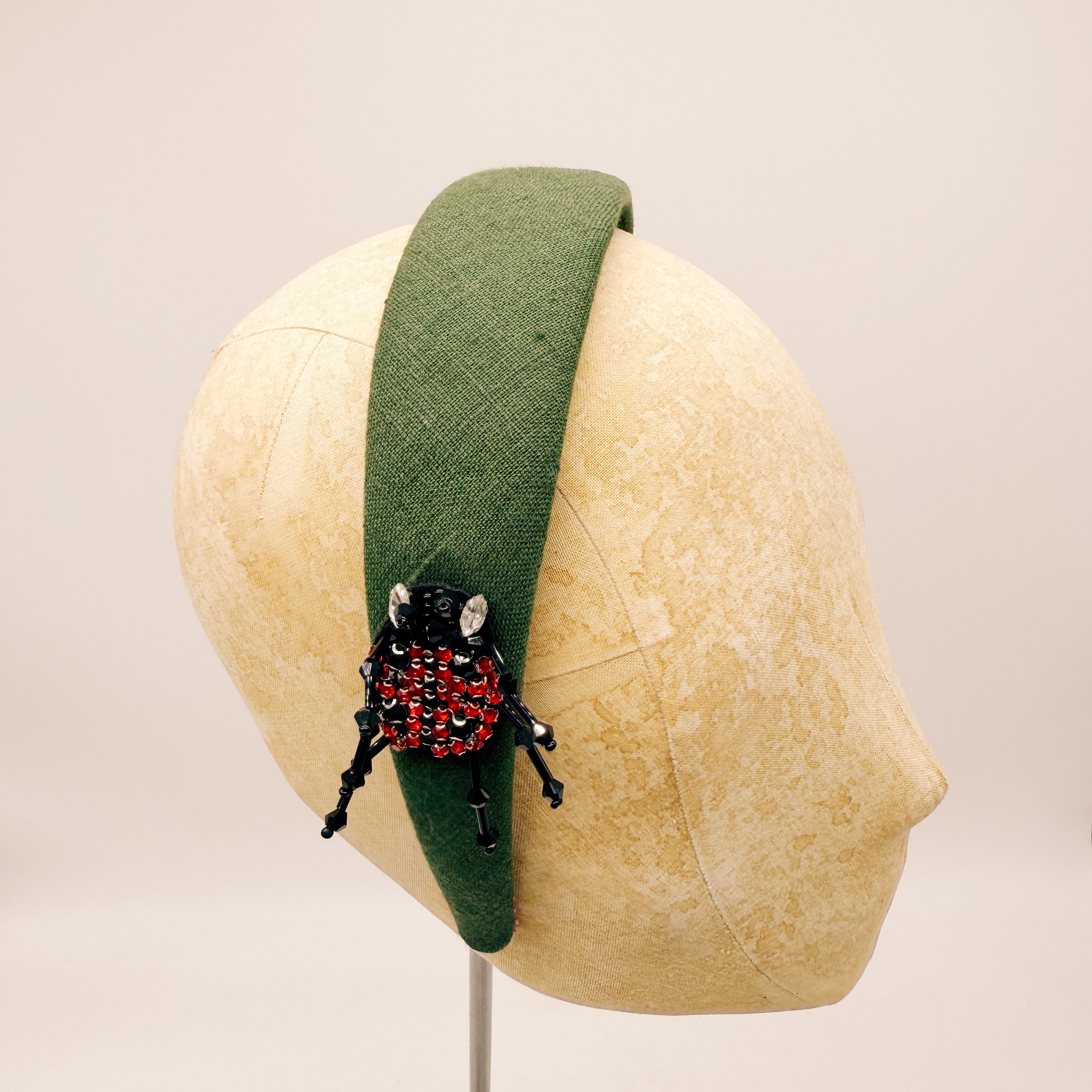 Cerchietto Lino Dark Green Series #6