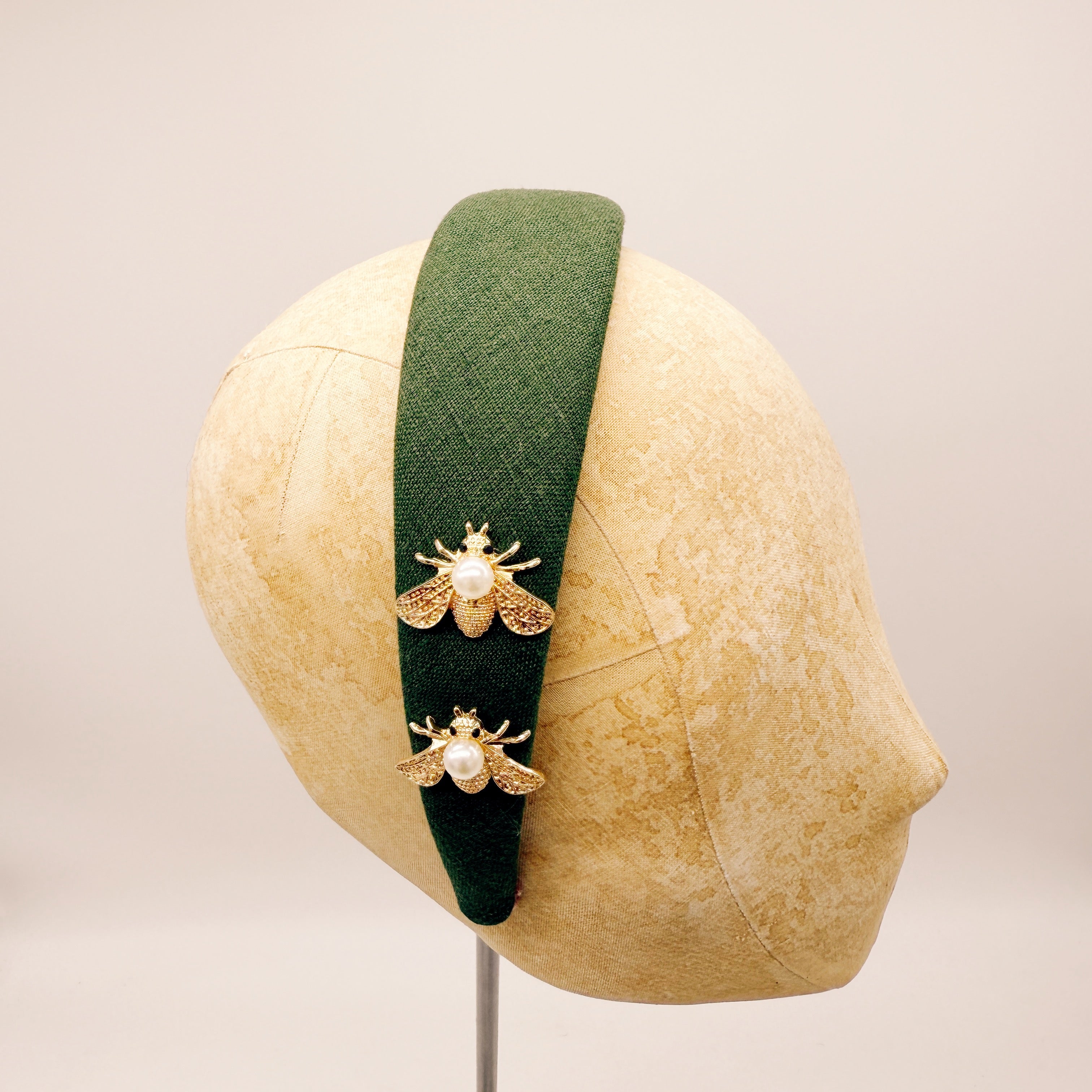 Cerchietto Lino Dark Green Series #3