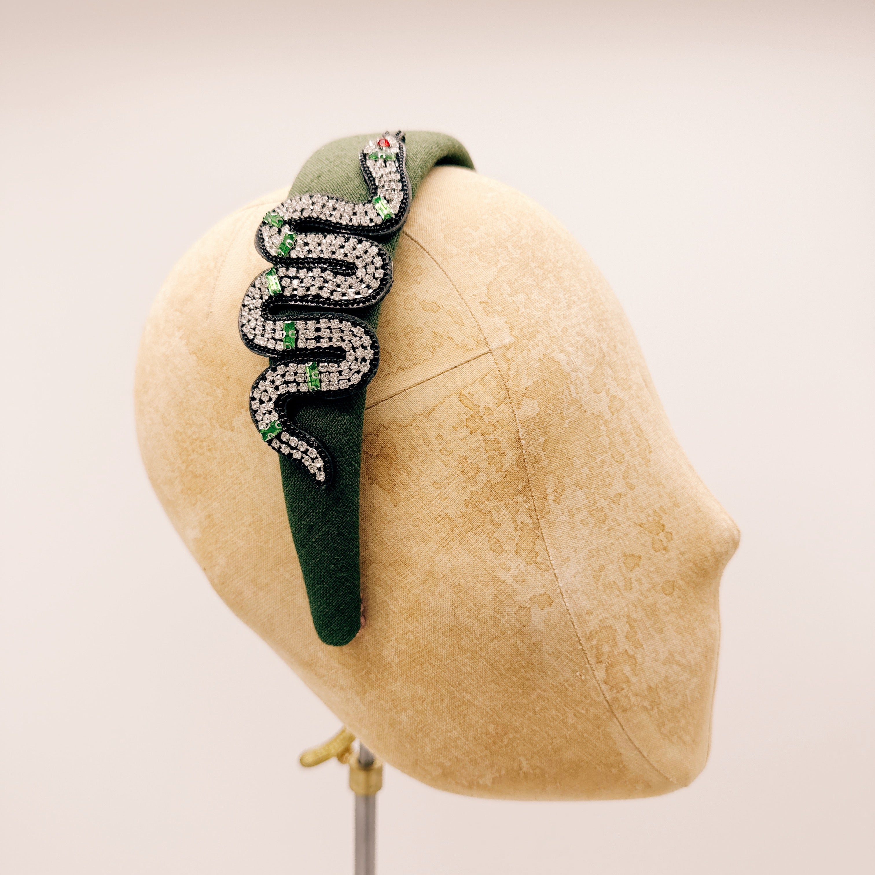 Cerchietto Lino Dark Green Series #5