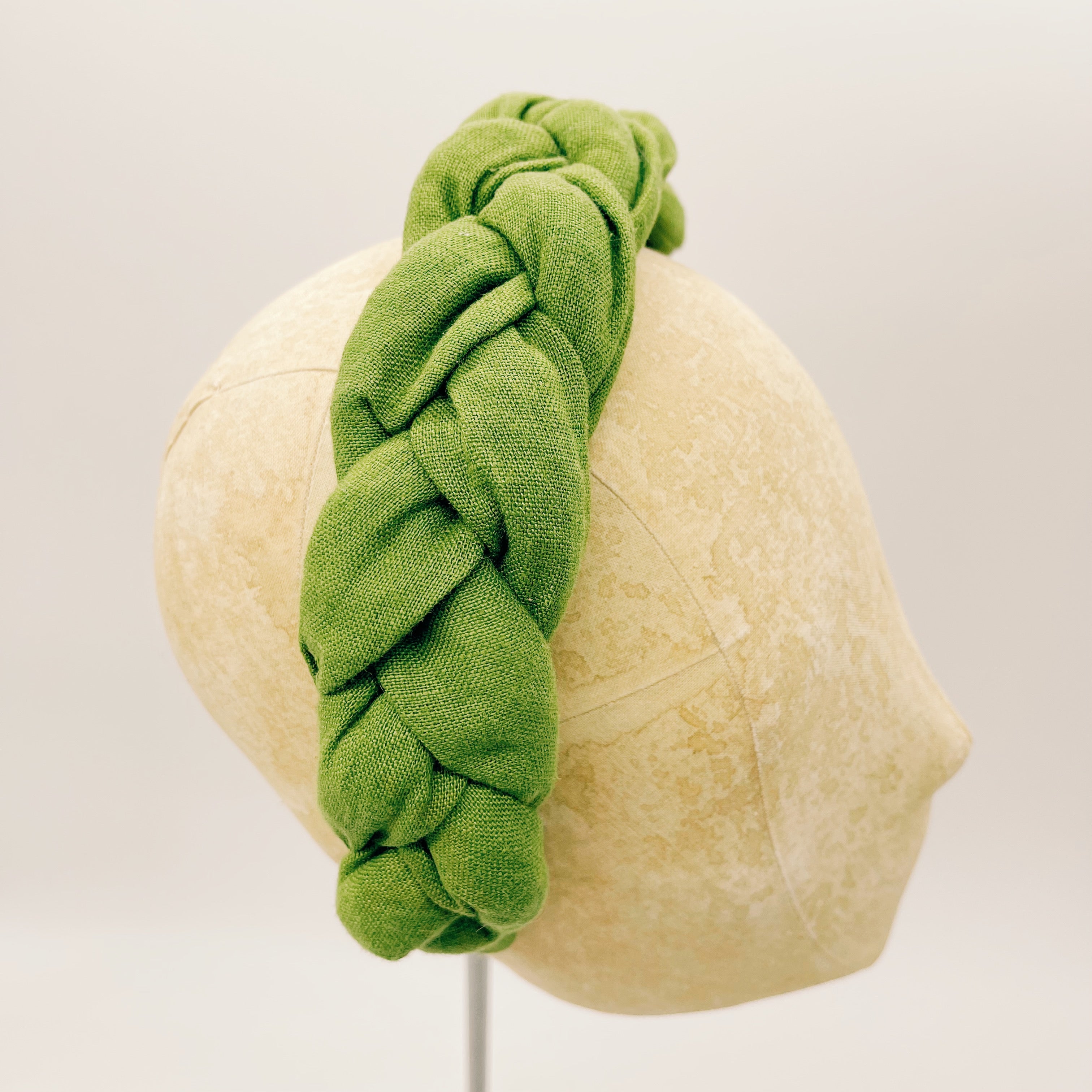 Moss Green Linen Headband