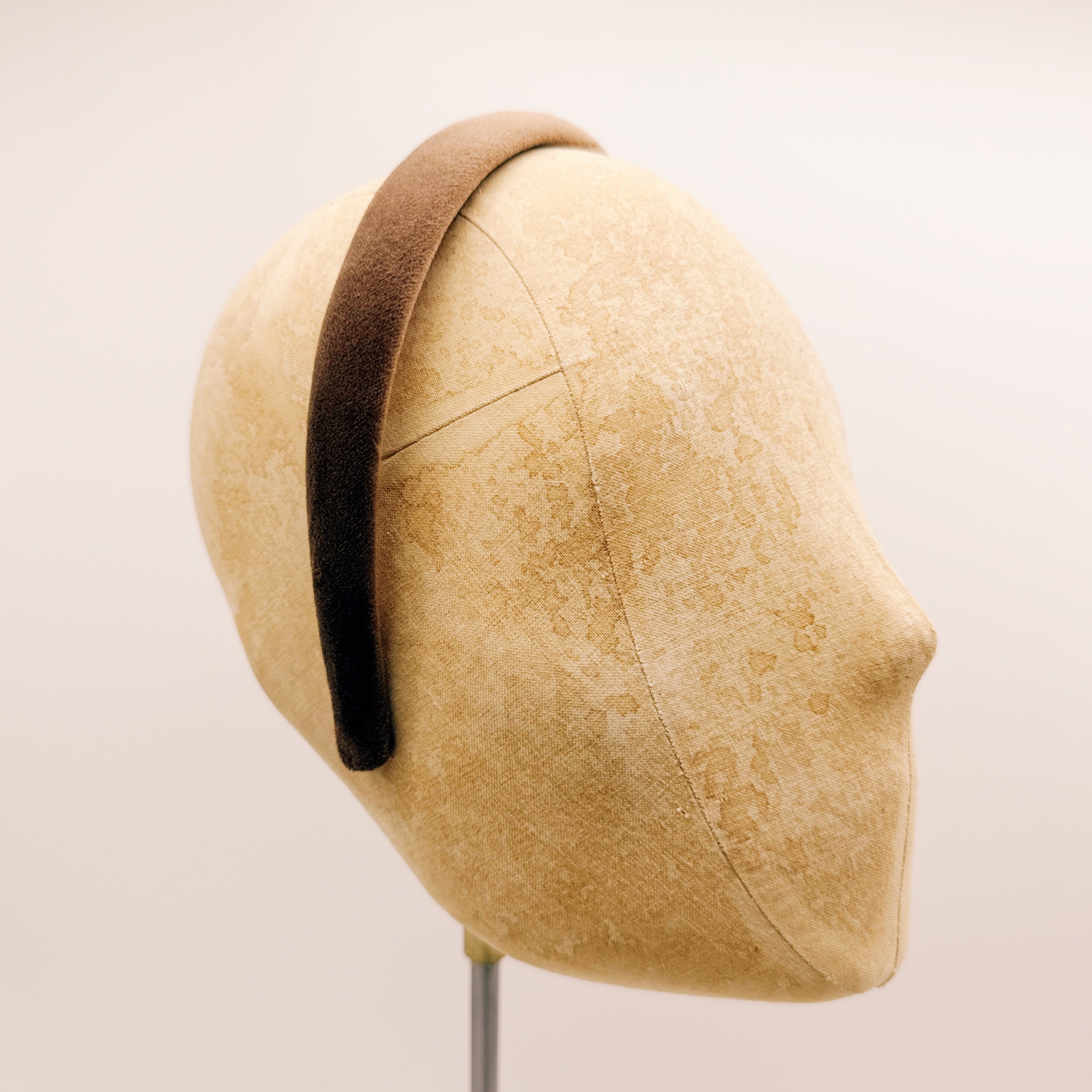 Dark Brown Velvet Mini Headband