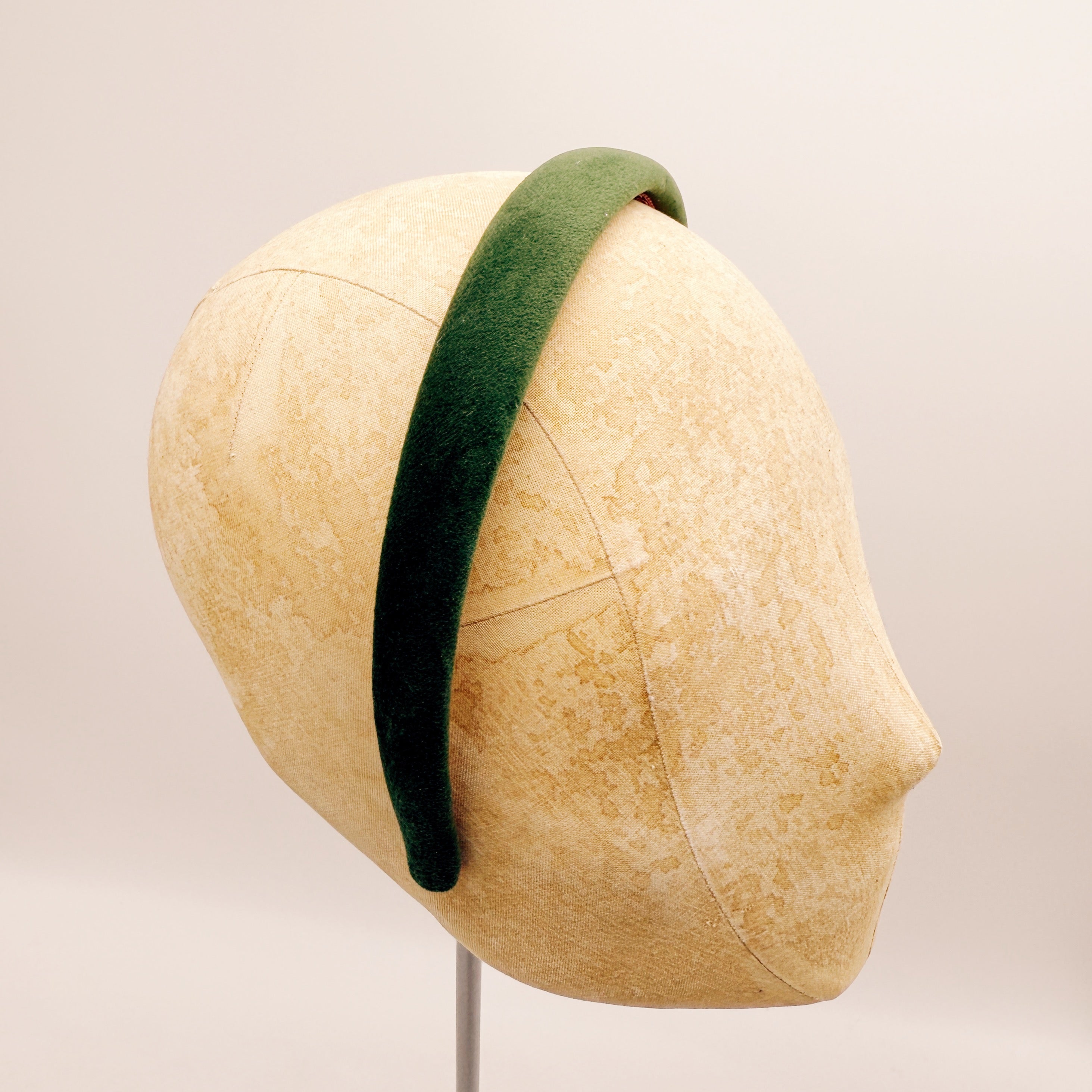 Cerchietto Velluto Olive Green Mini