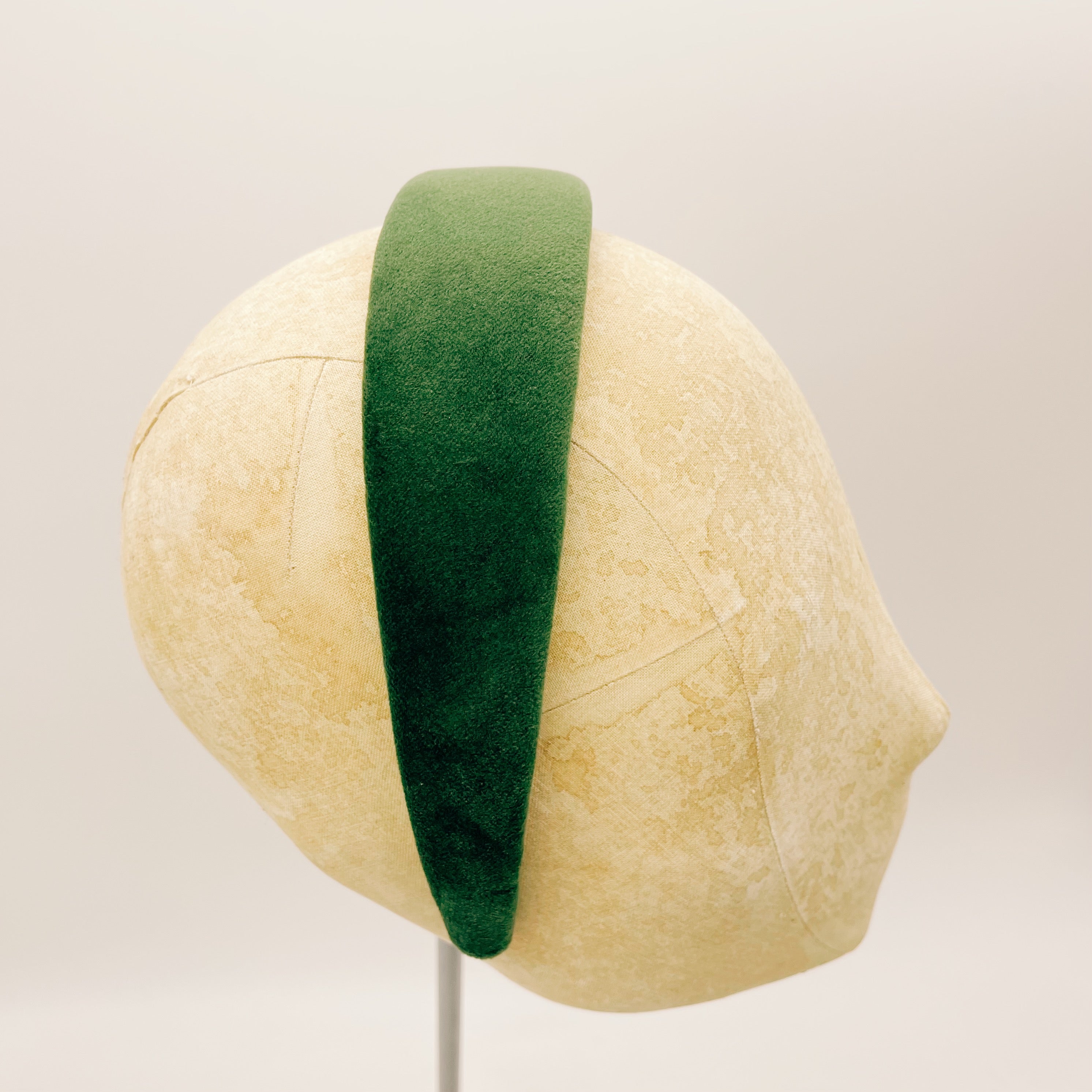 Cerchietto Velluto Olive Green