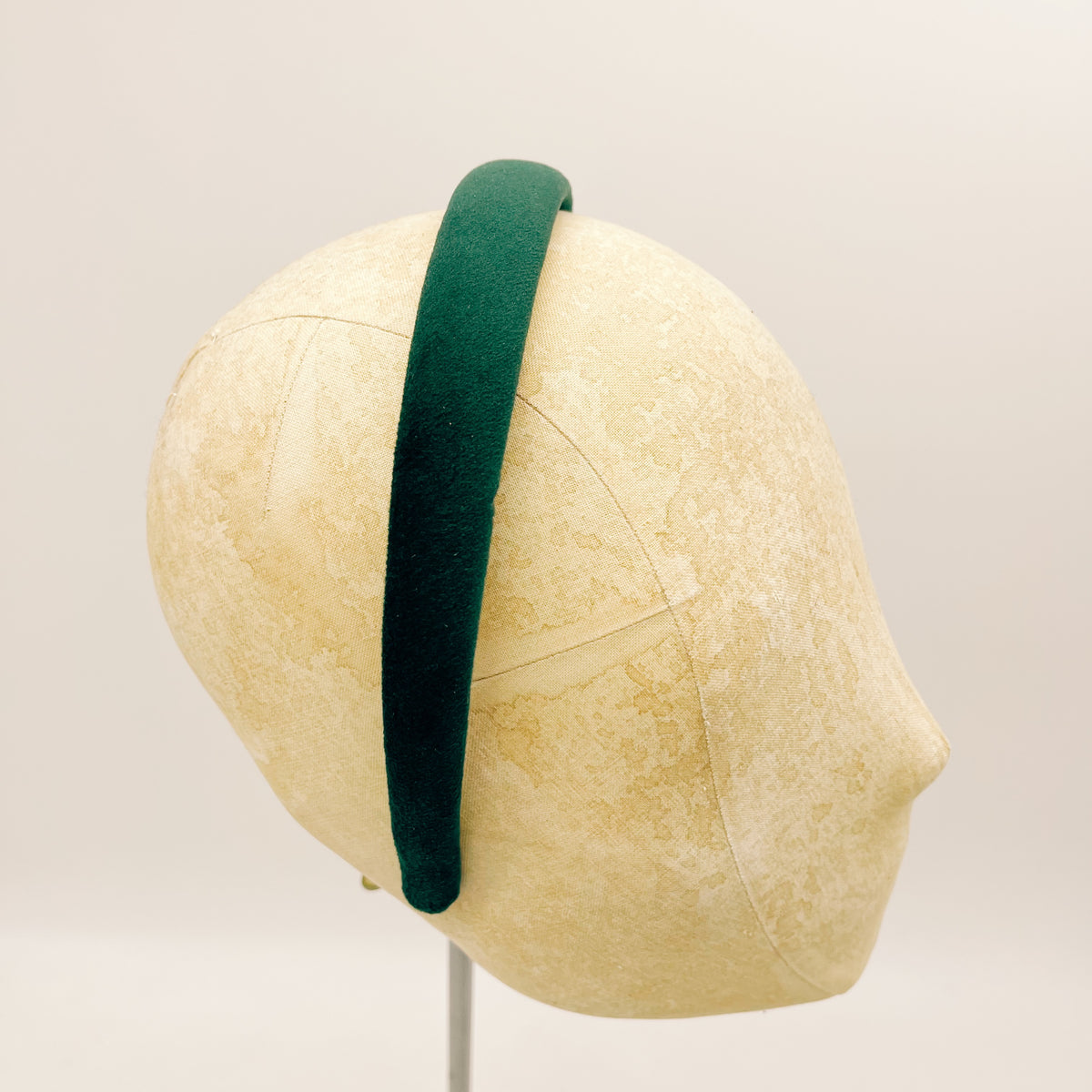 Velvet Forest Green Mini Headband
