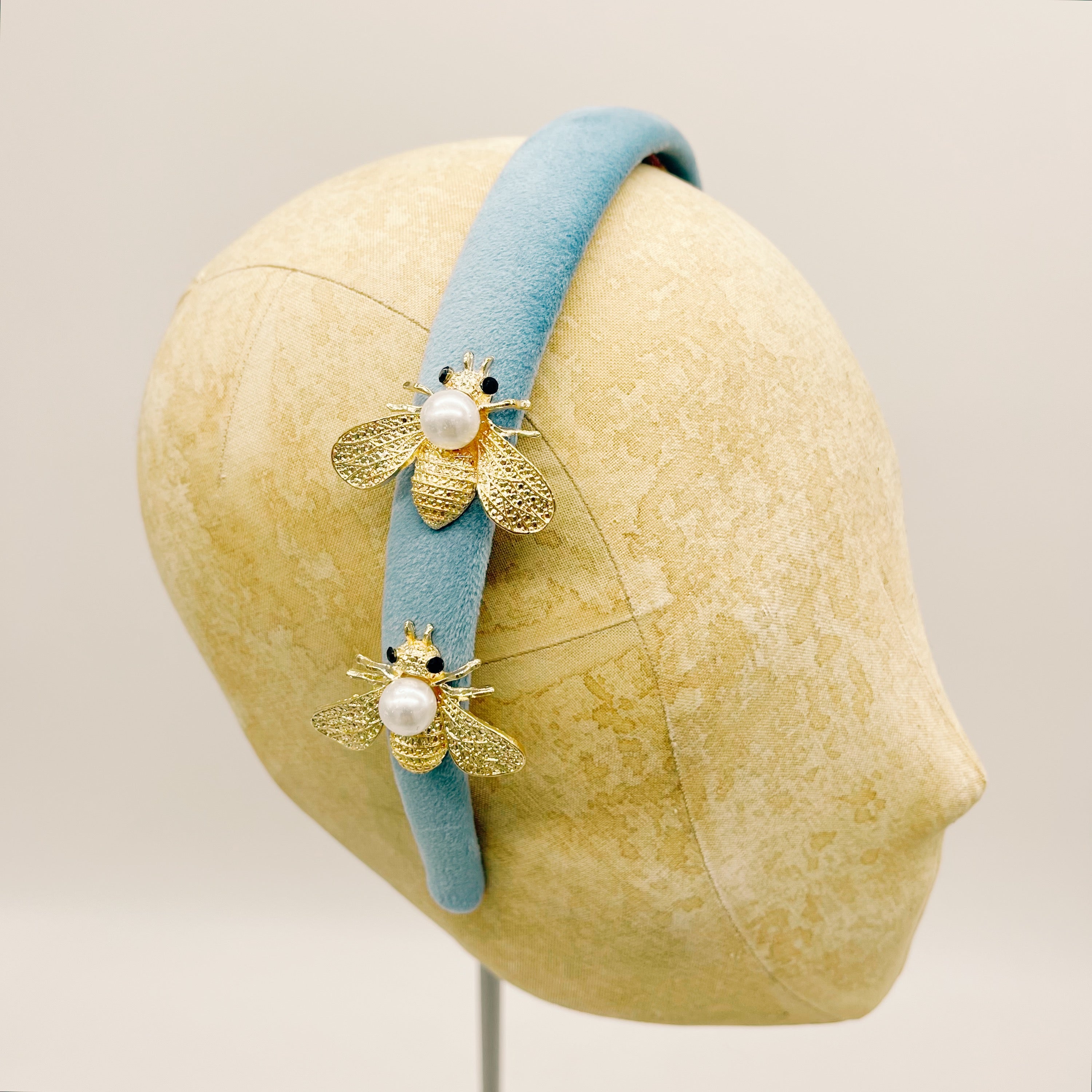 Cerchietto Velluto Light Blue Mini Series #2