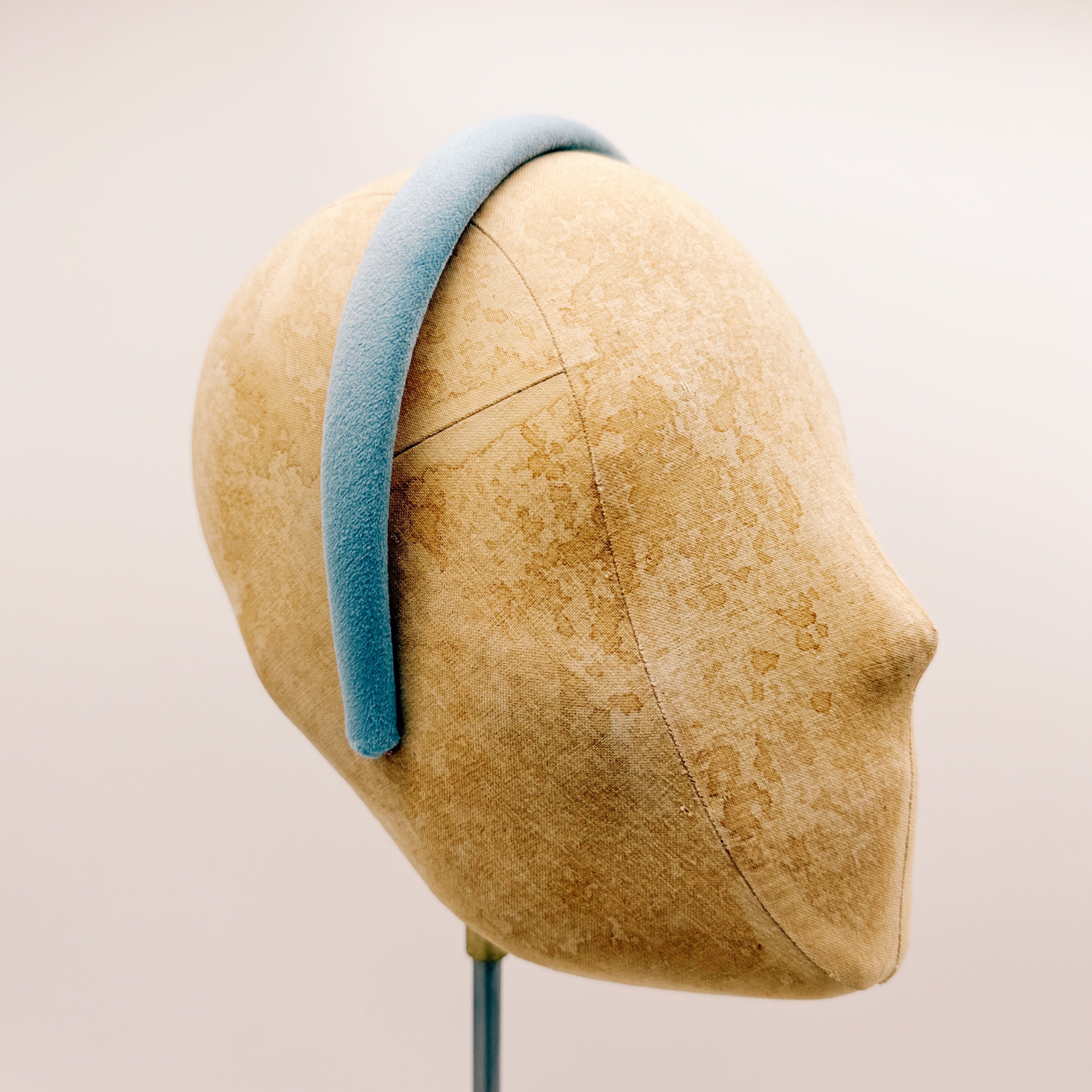 Light Blue Velvet Mini Headband