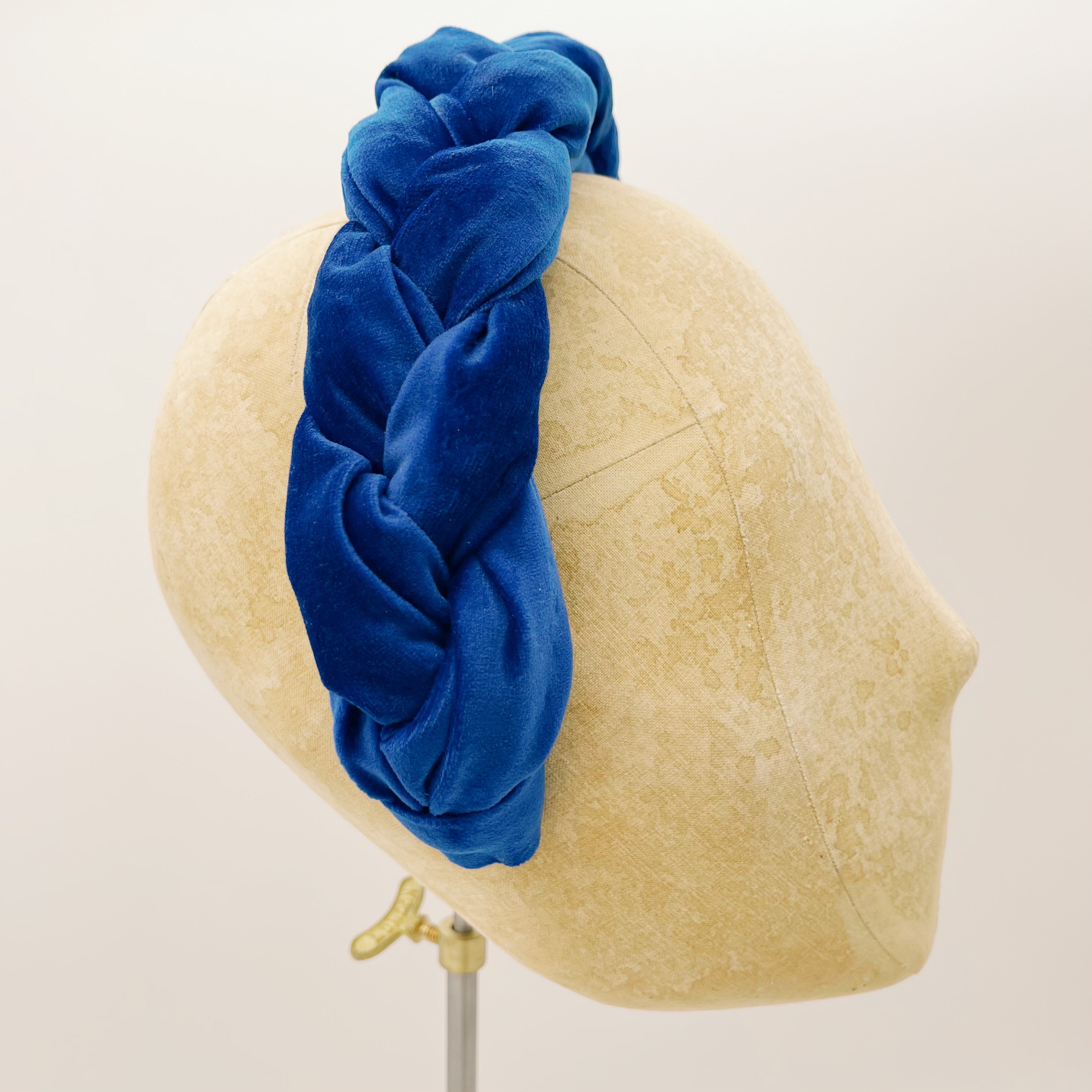 Royal Blue Velvet Braid Headband
