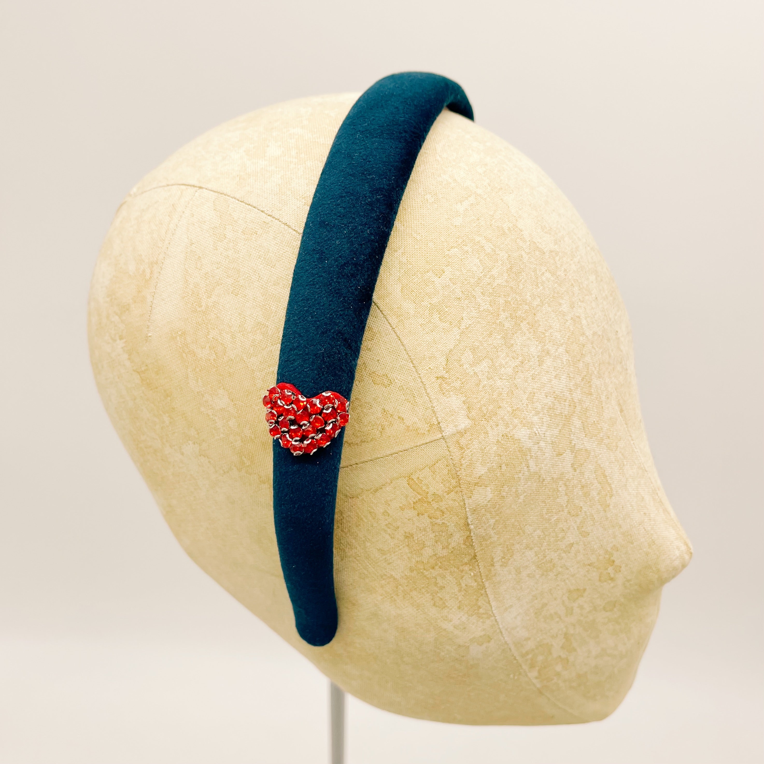 Grey Velvet Mini Headband