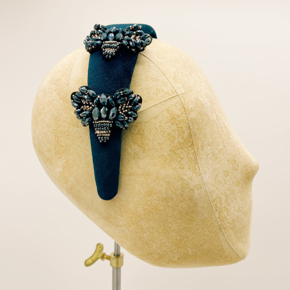 Navy Blue Velvet Headband – Series #6