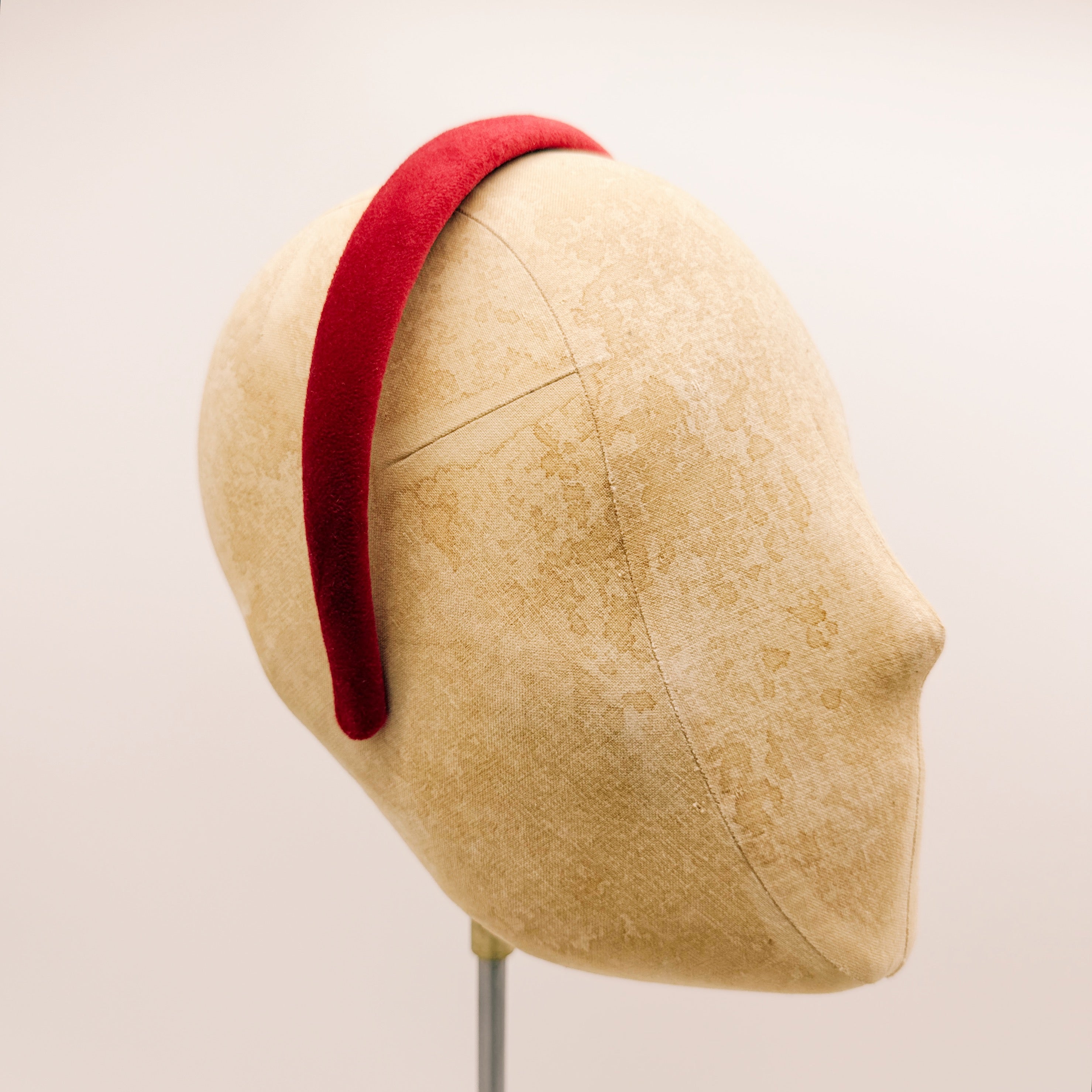 Velvet Headband Red Mini