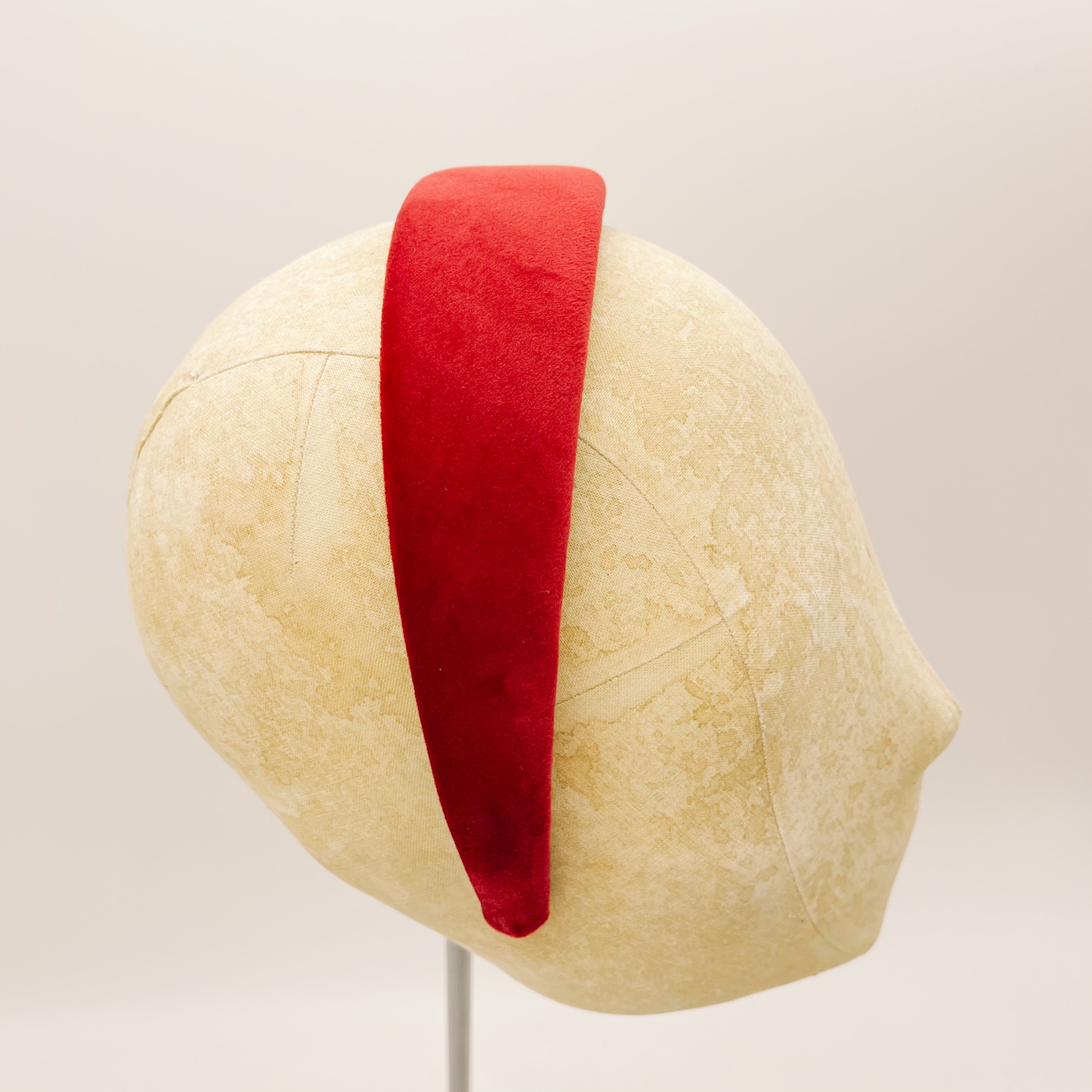 Velvet Headband Red