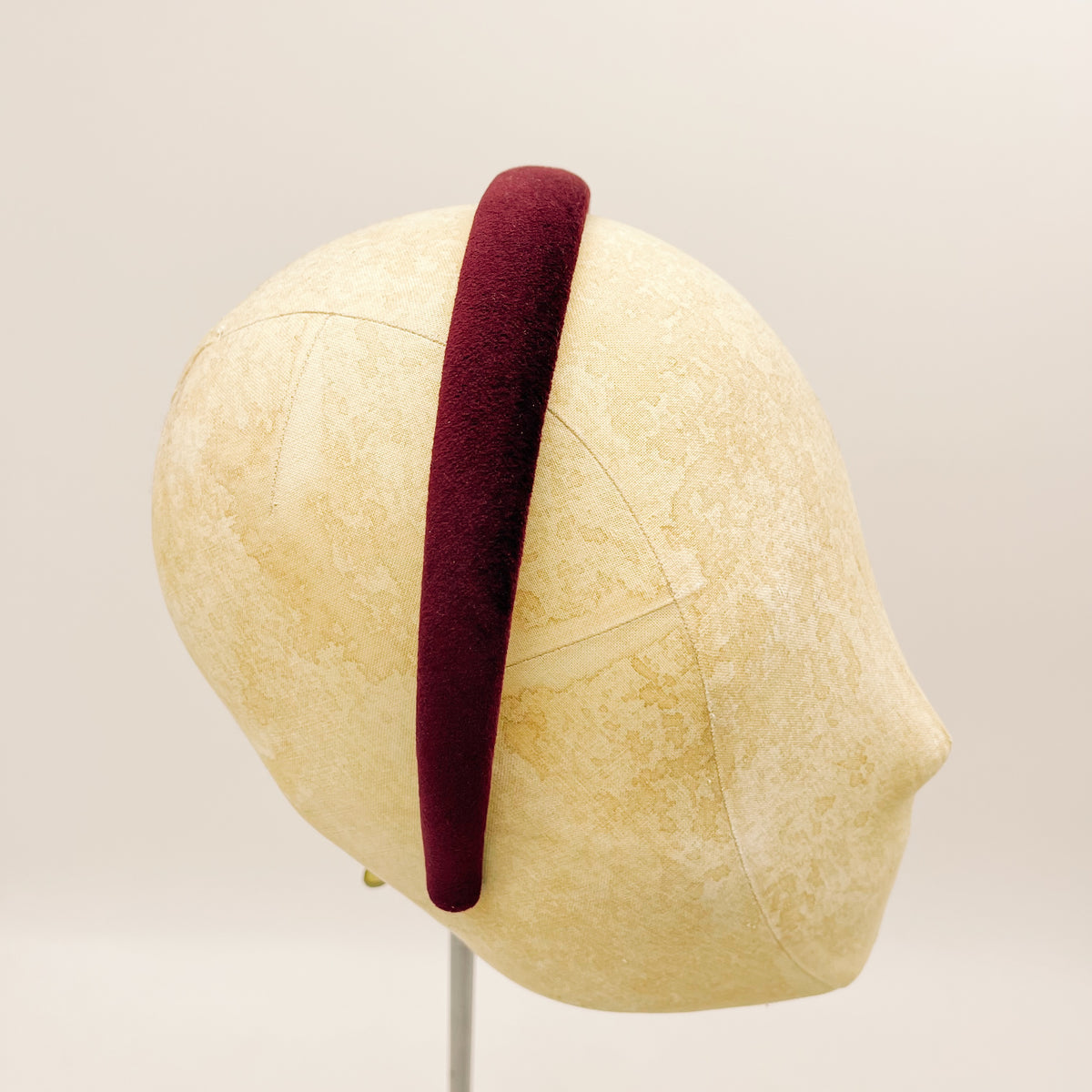 Mini Burgundy Velvet Headband