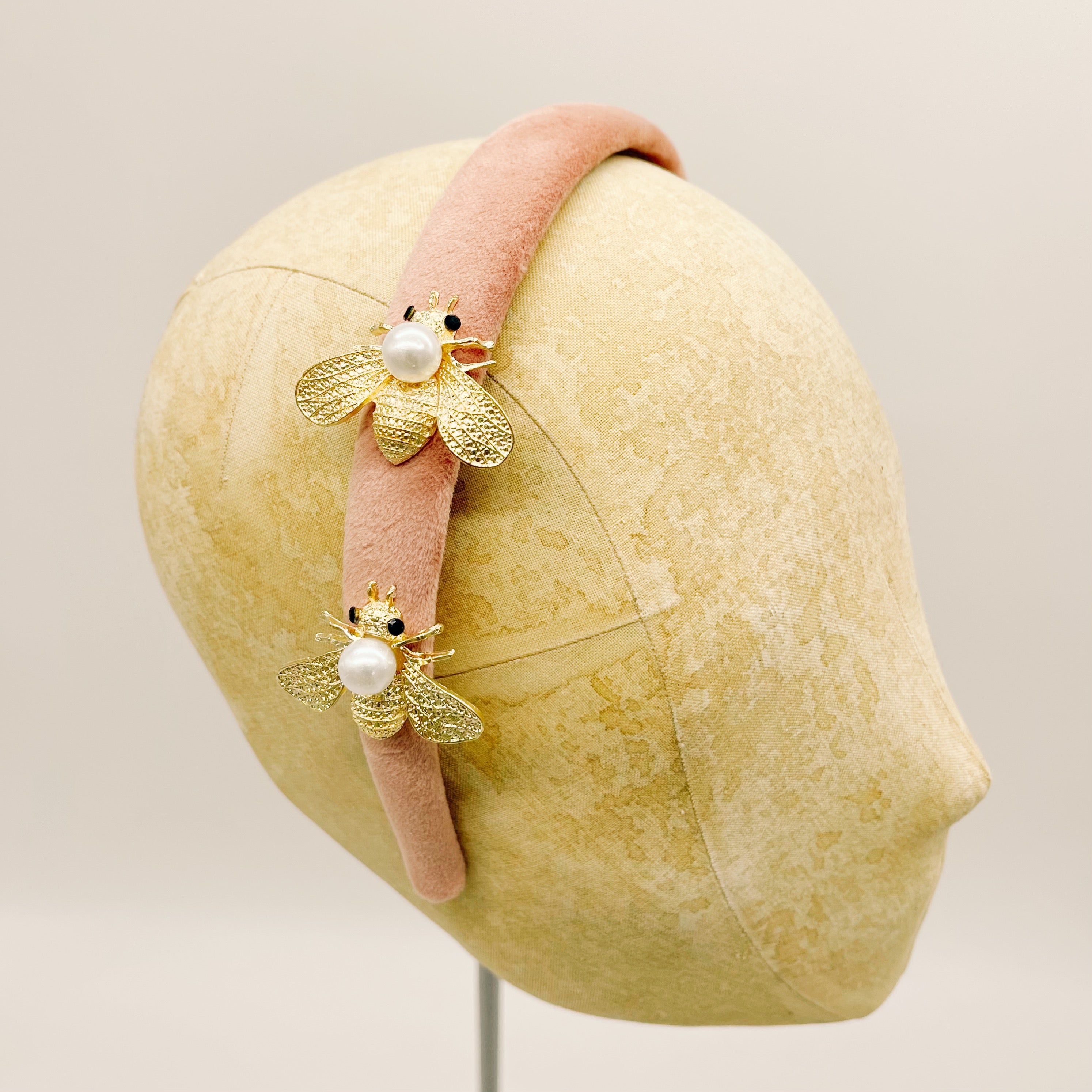 Grey Velvet Mini Headband