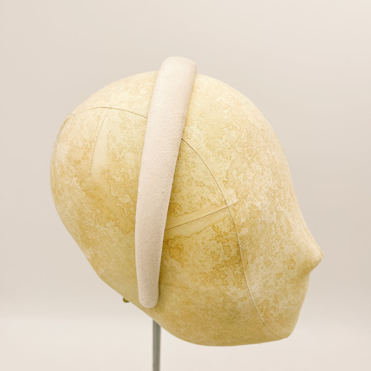 Cream Velvet Headband Mini