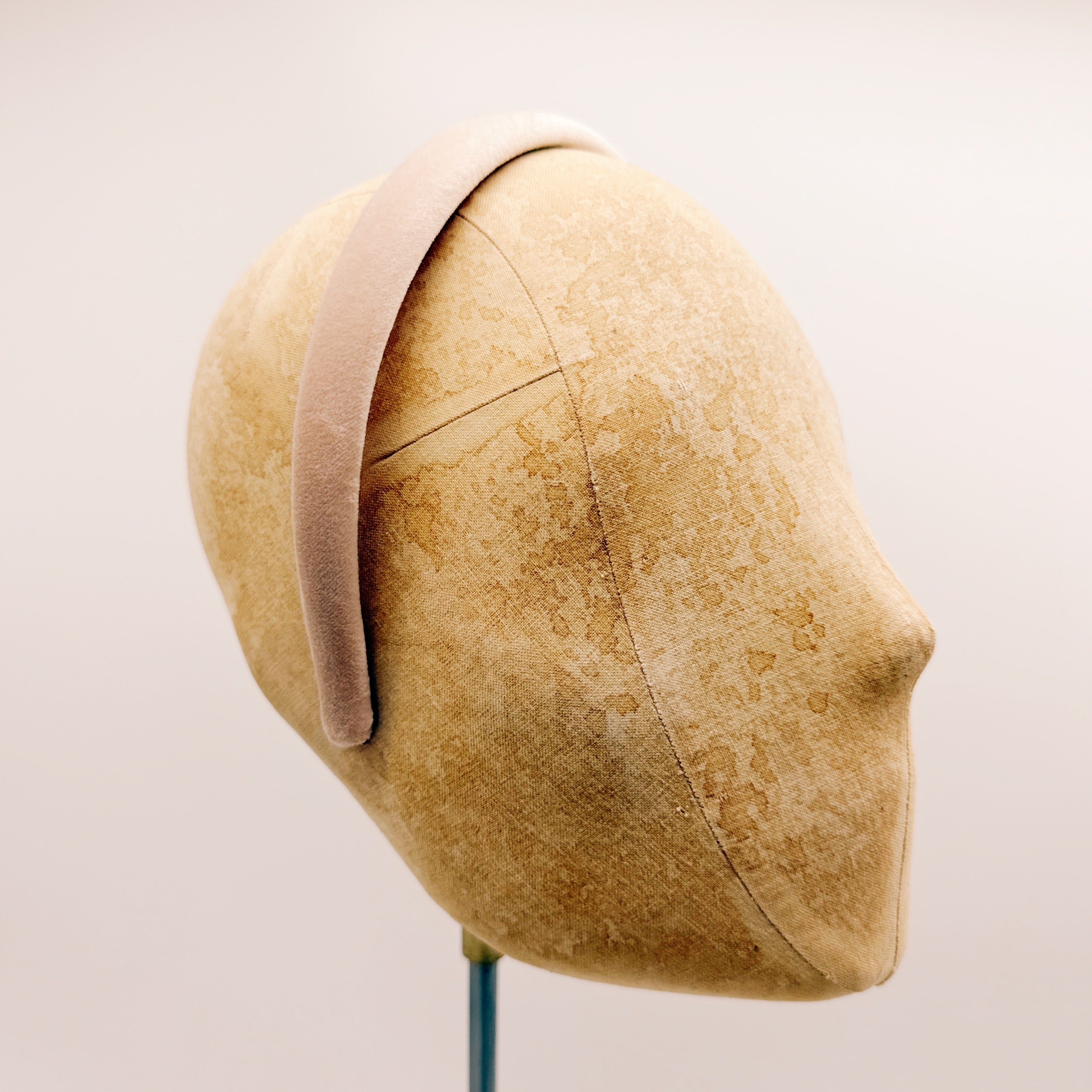 Cream Velvet Headband Mini