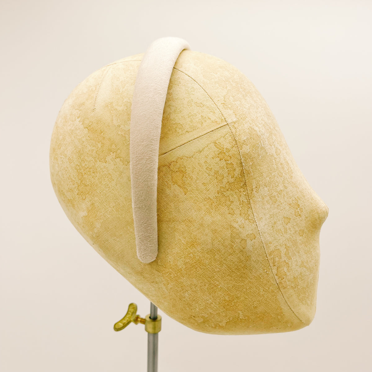Cream Velvet Headband Mini