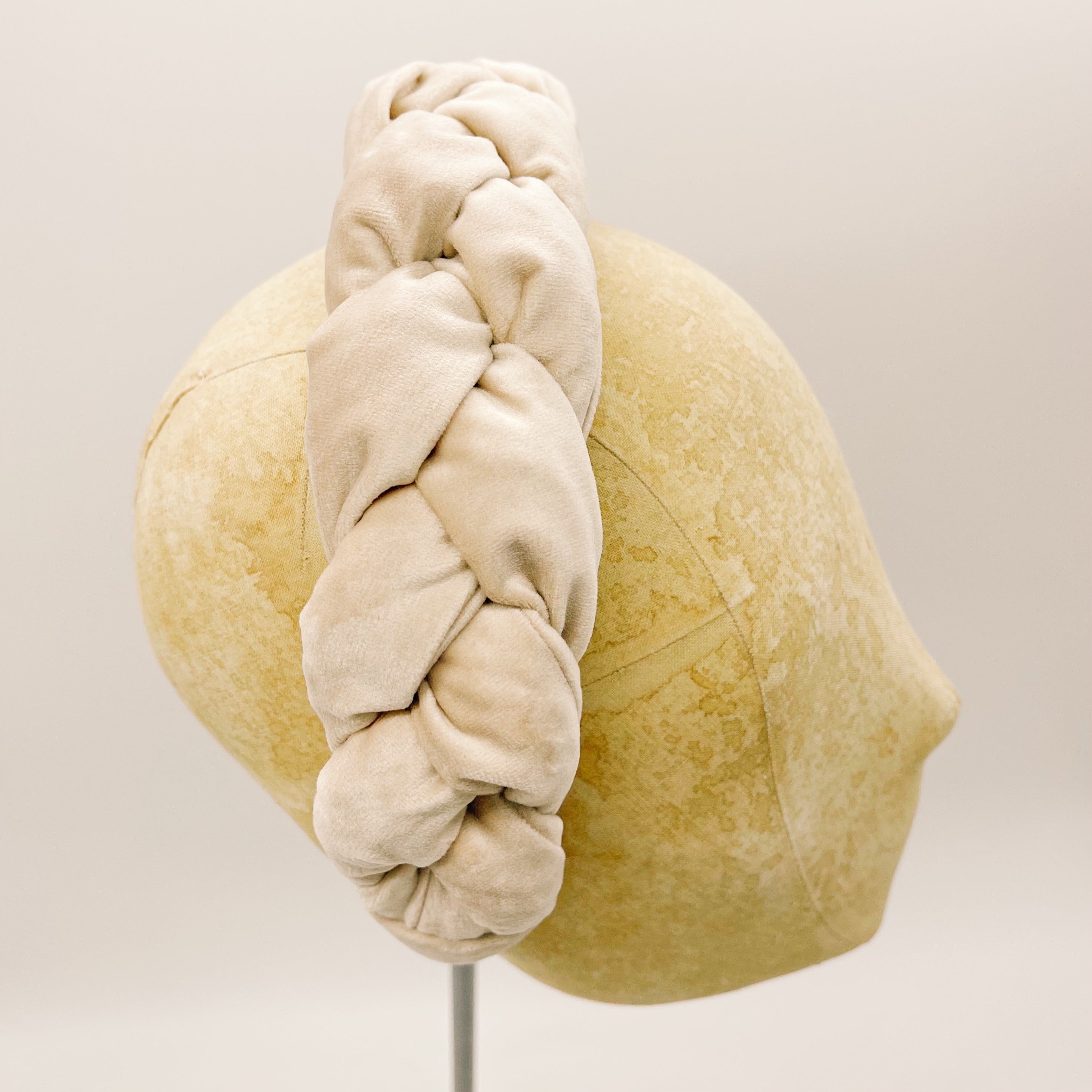 Velvet Cream Braid Headband