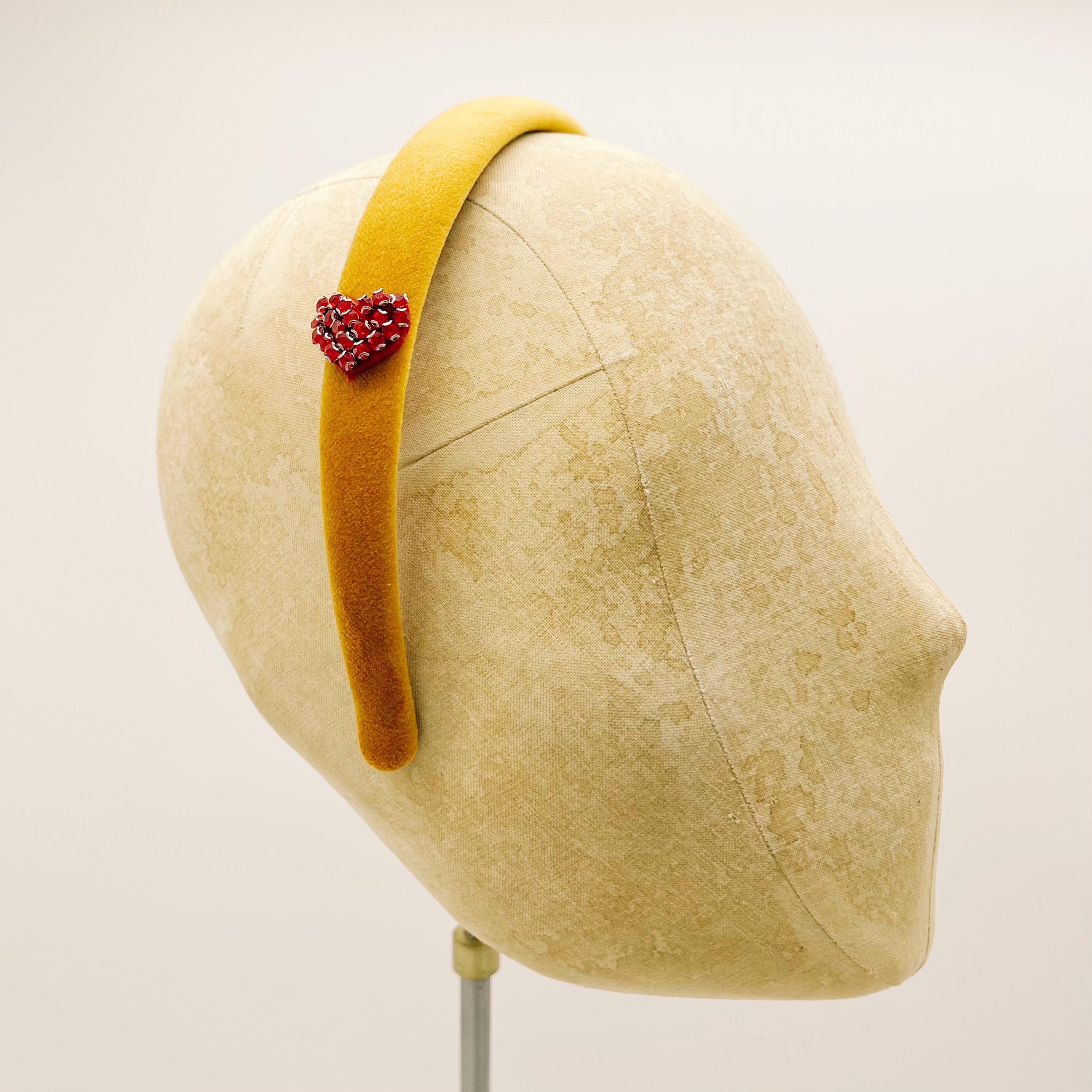 Grey Velvet Mini Headband