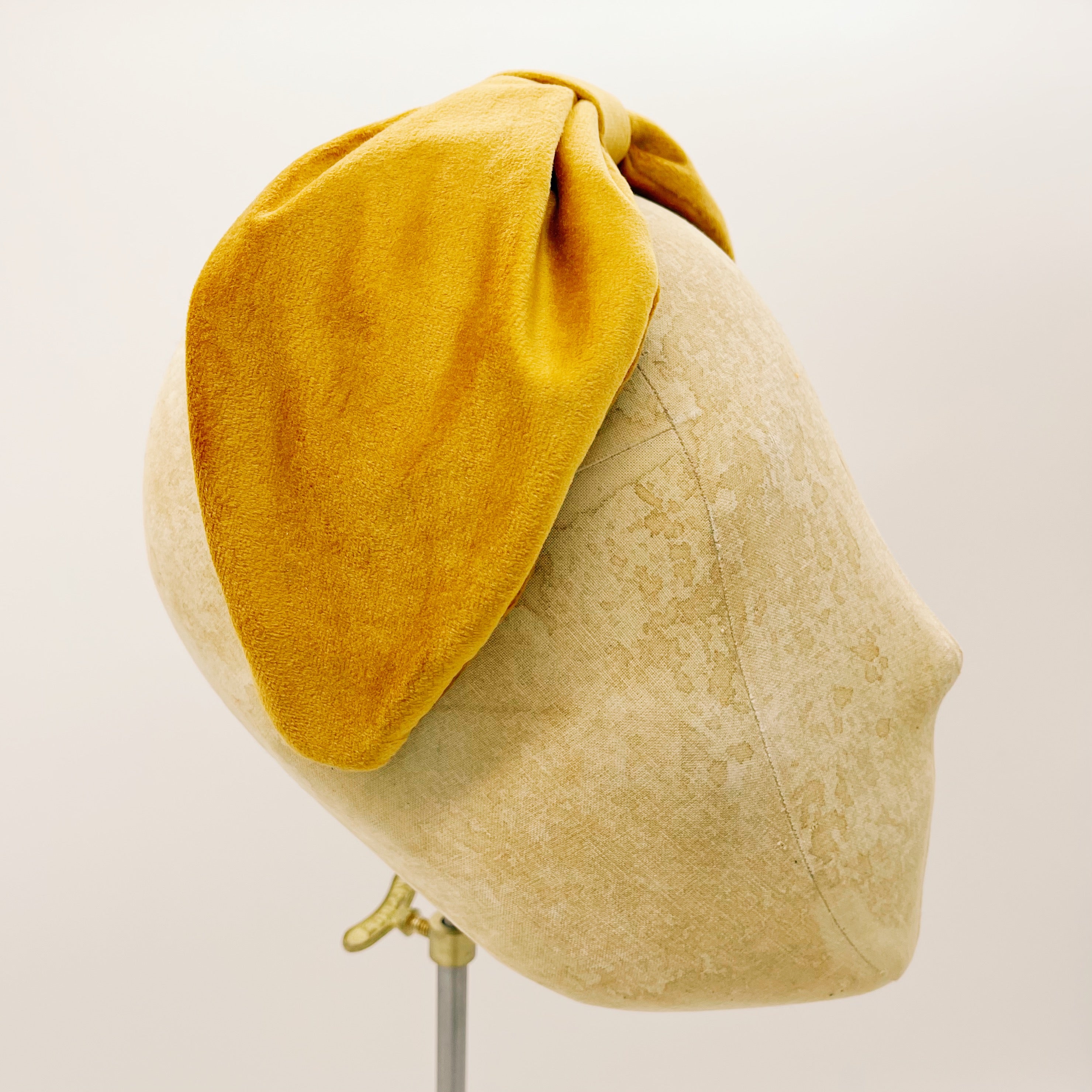 Velvet Ochre Leaf Headband