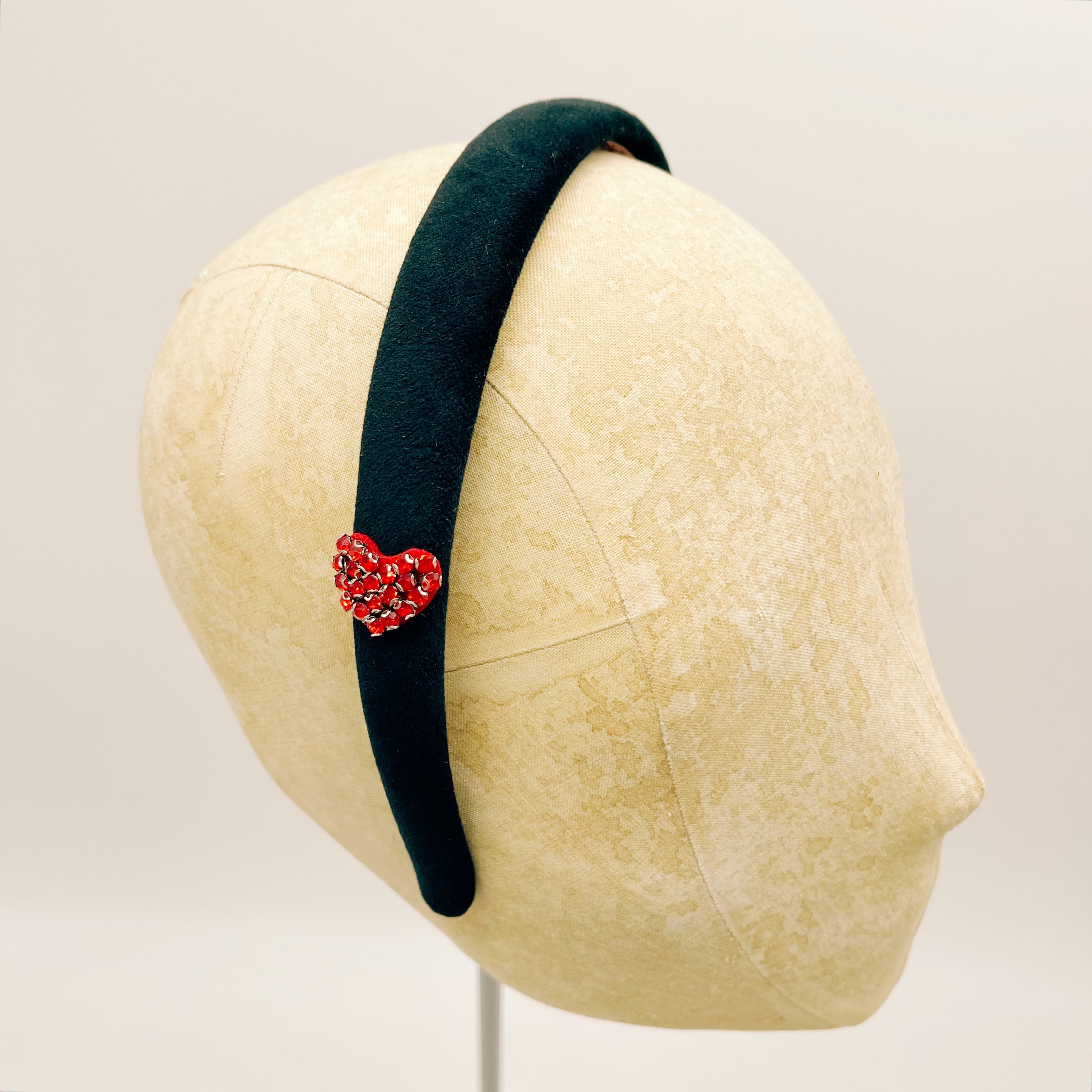 Grey Velvet Mini Headband