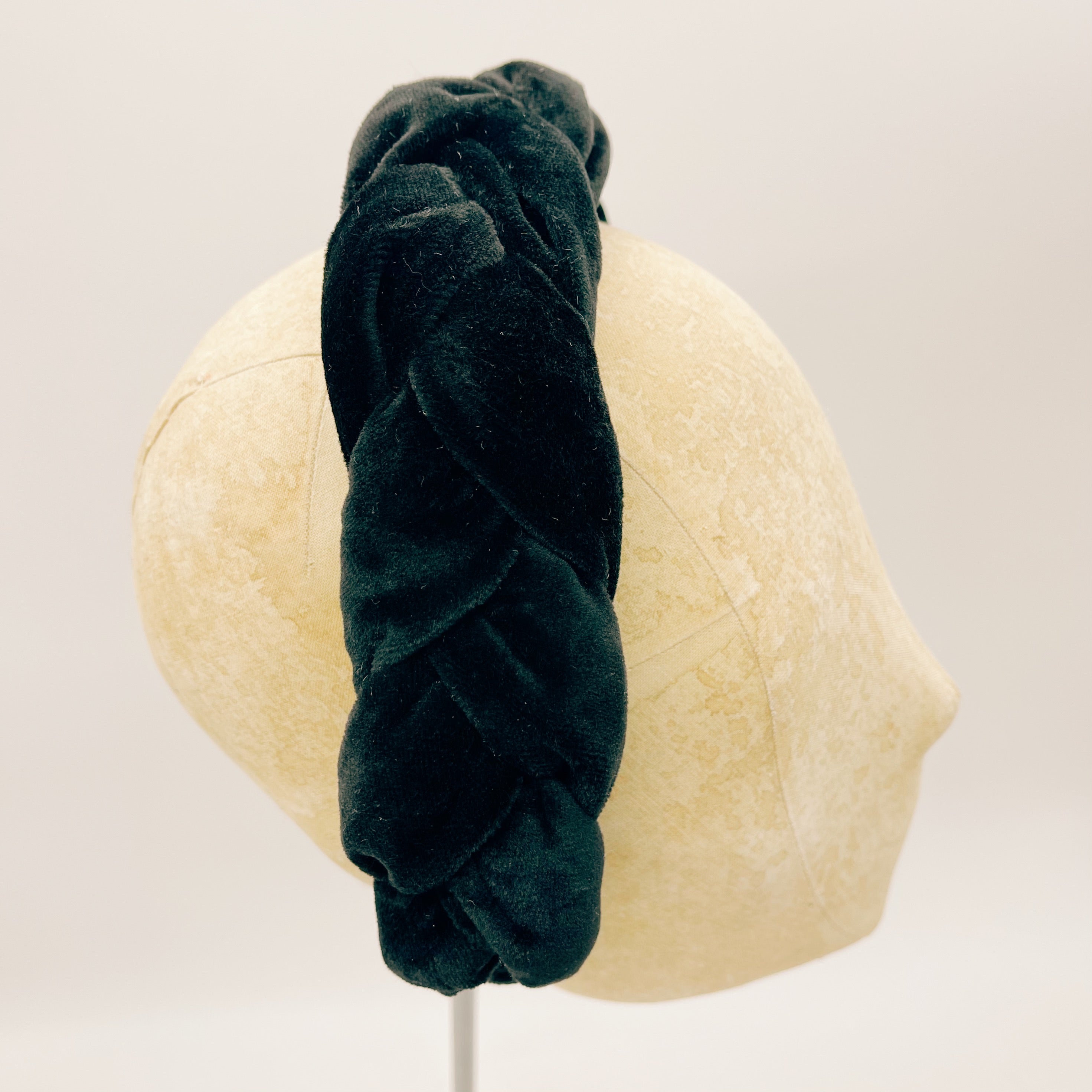 Black Braid Velvet Headband