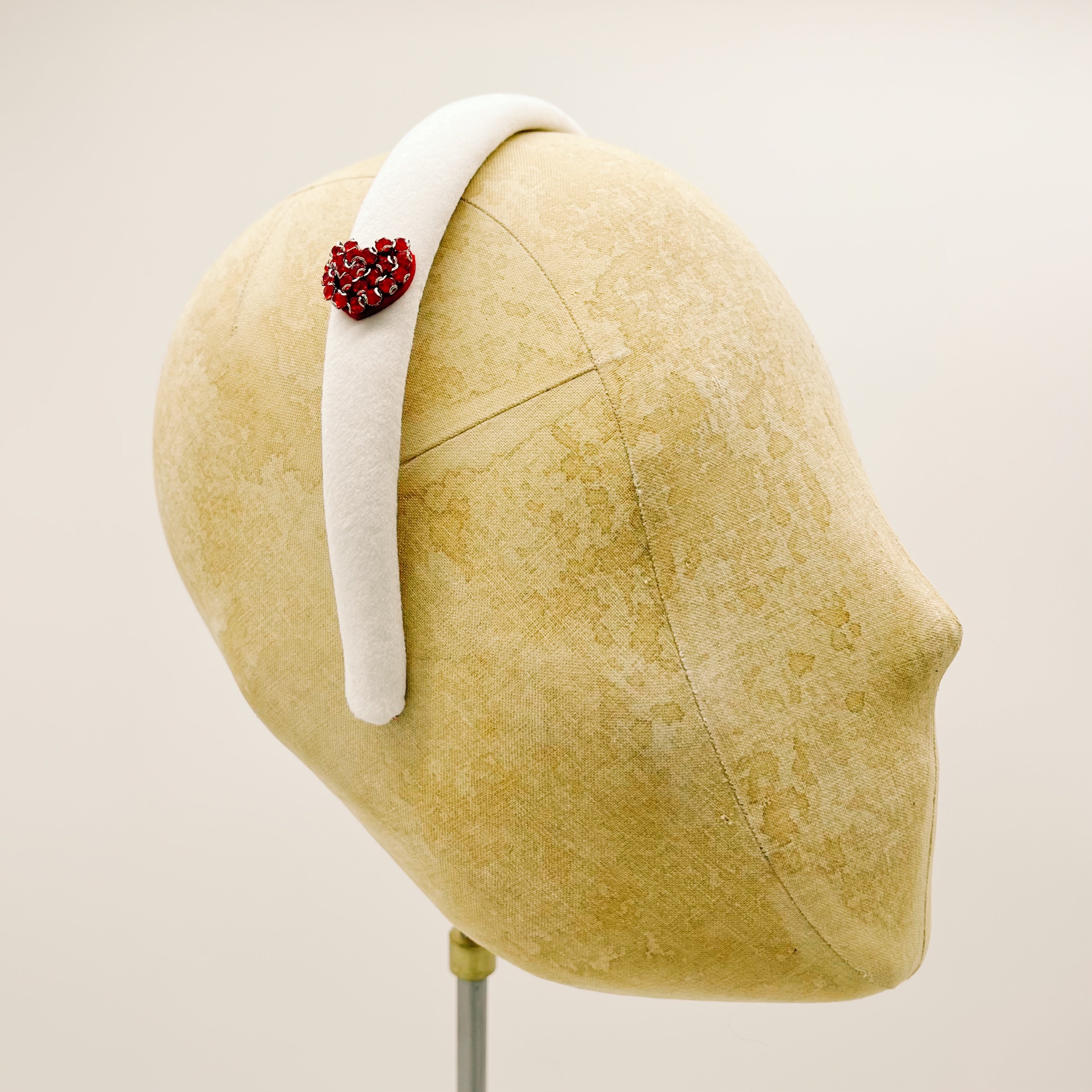 Grey Velvet Mini Headband