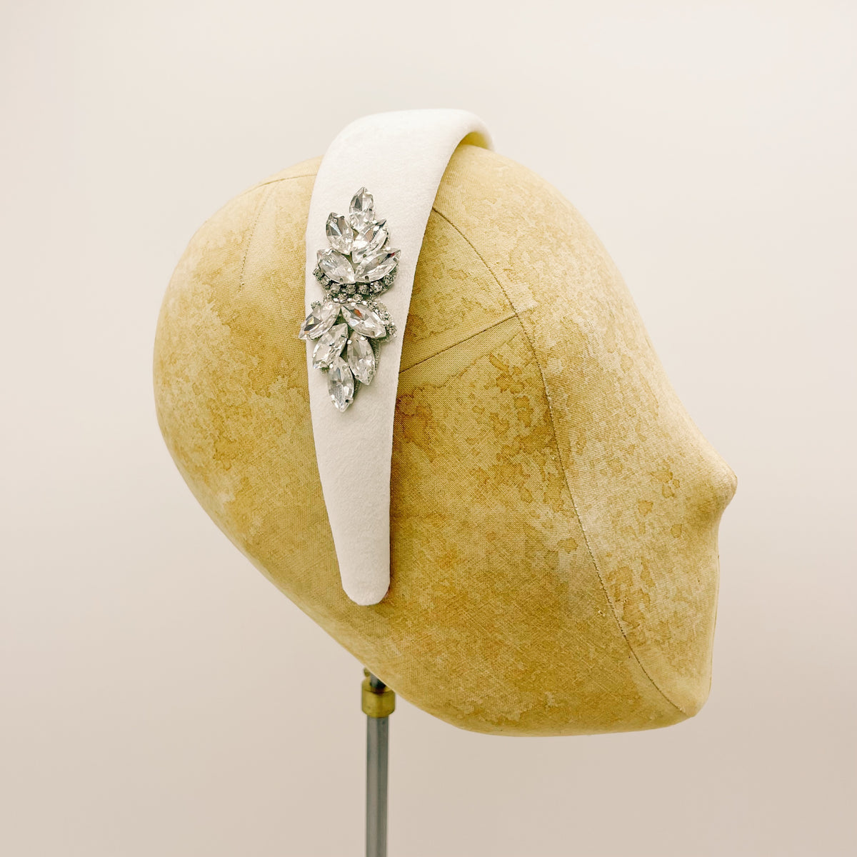 Cerchietto Velluto White Series #3