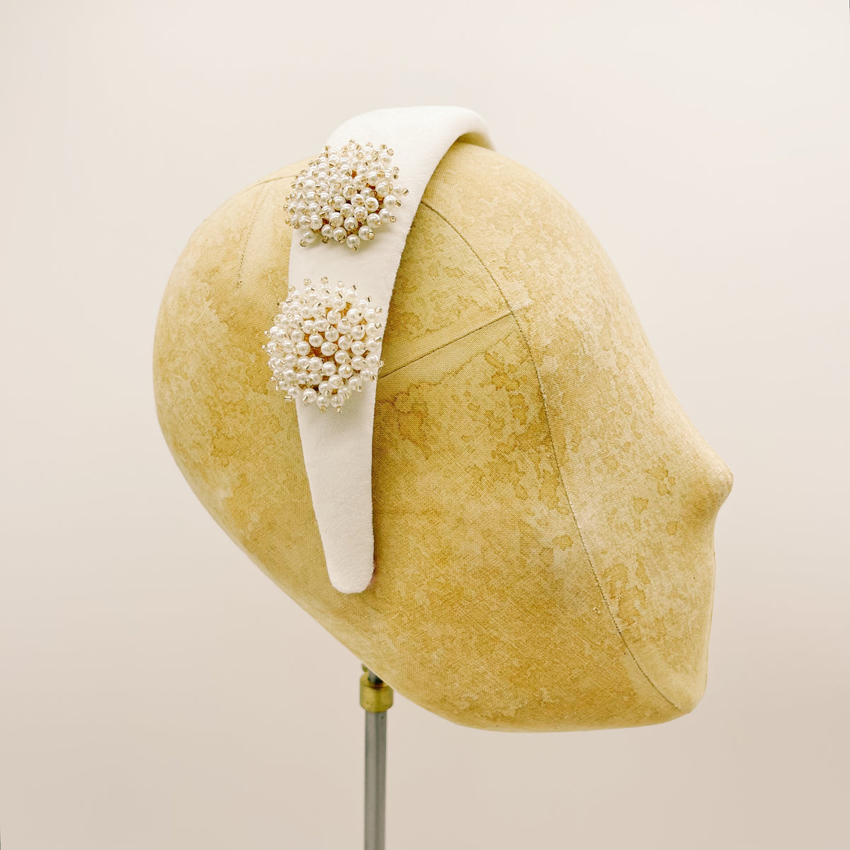 Cerchietto Velluto White Series #2