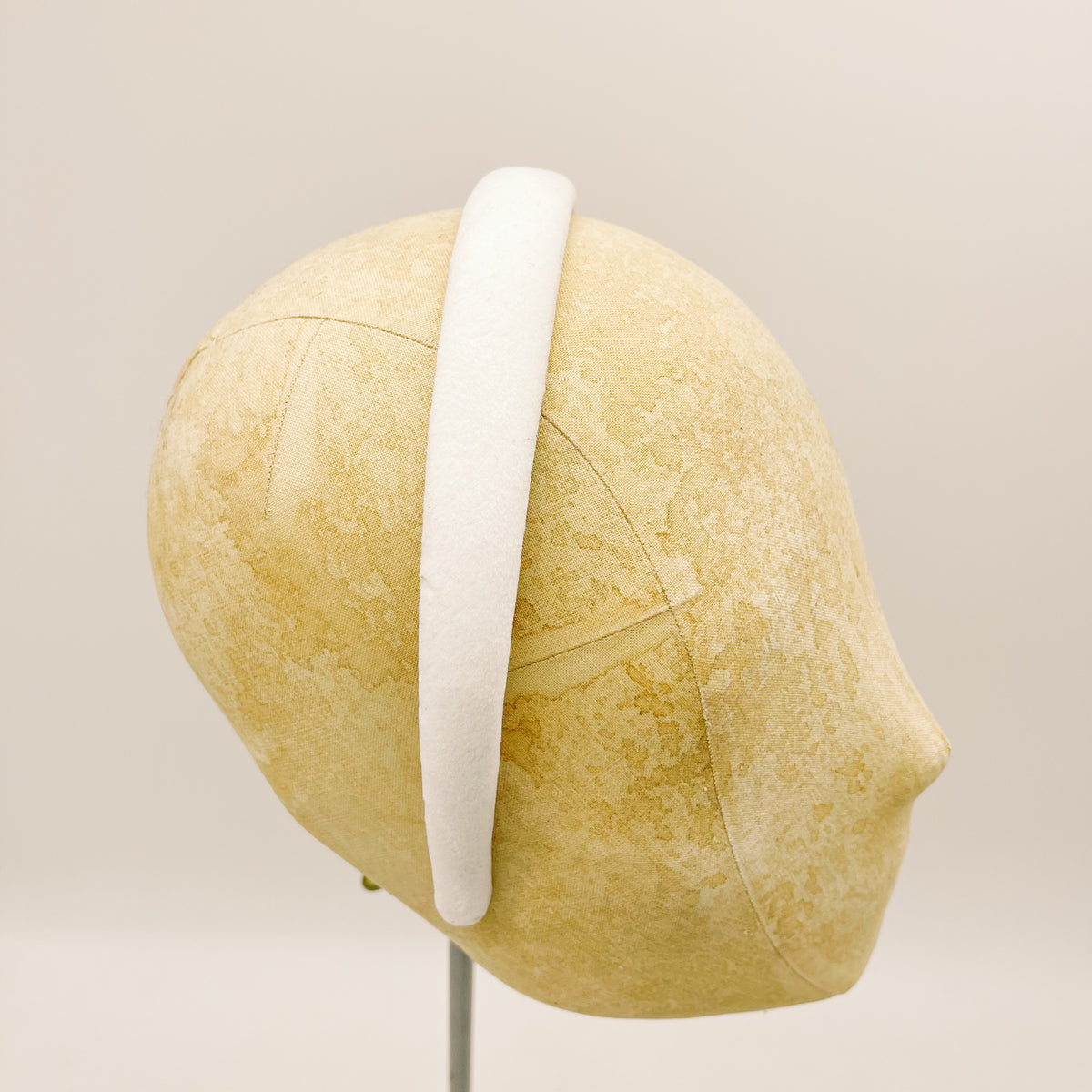 Cerchietto Velluto White Mini
