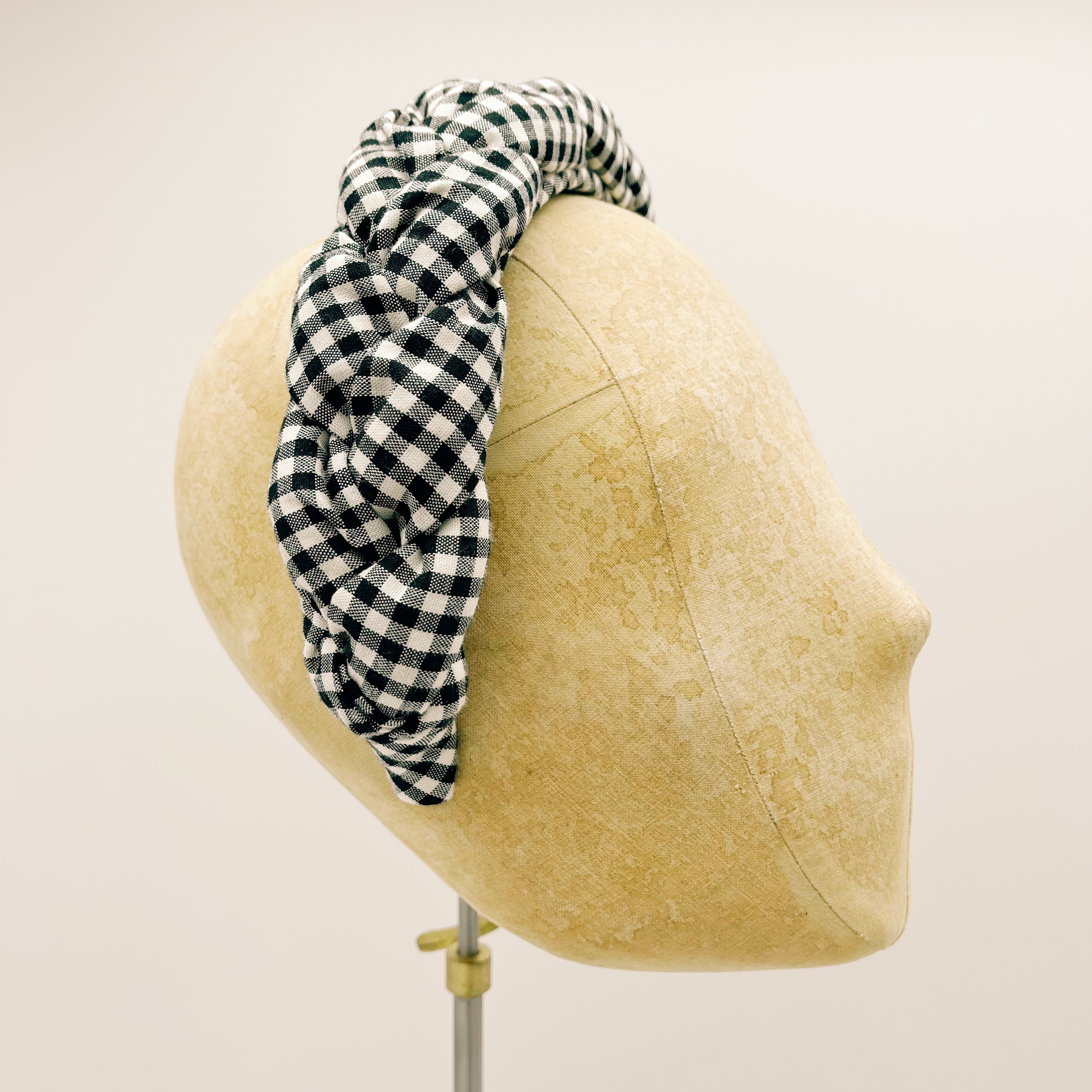 Vichy Black Braid Headband