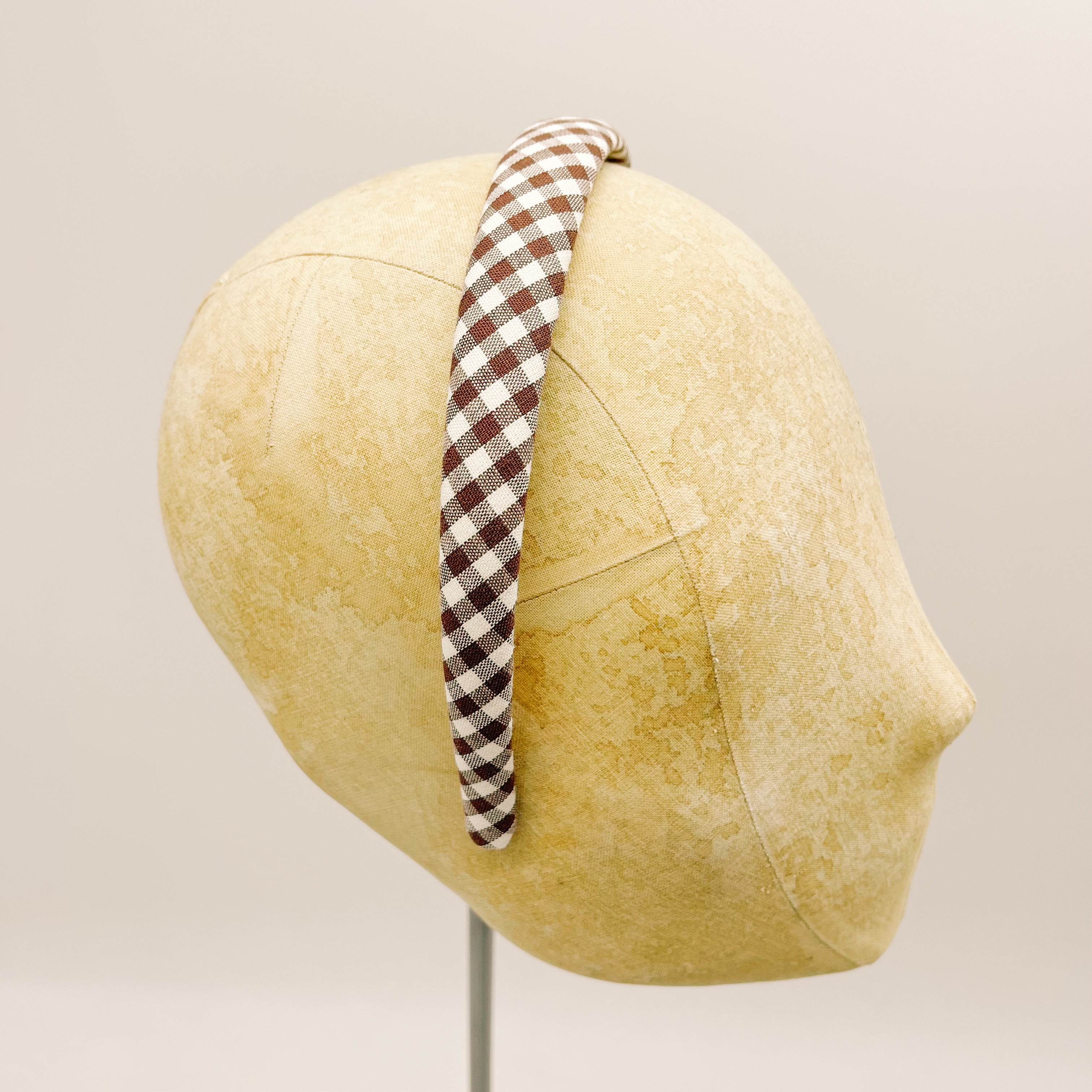 Vichy Brown Mini Headband