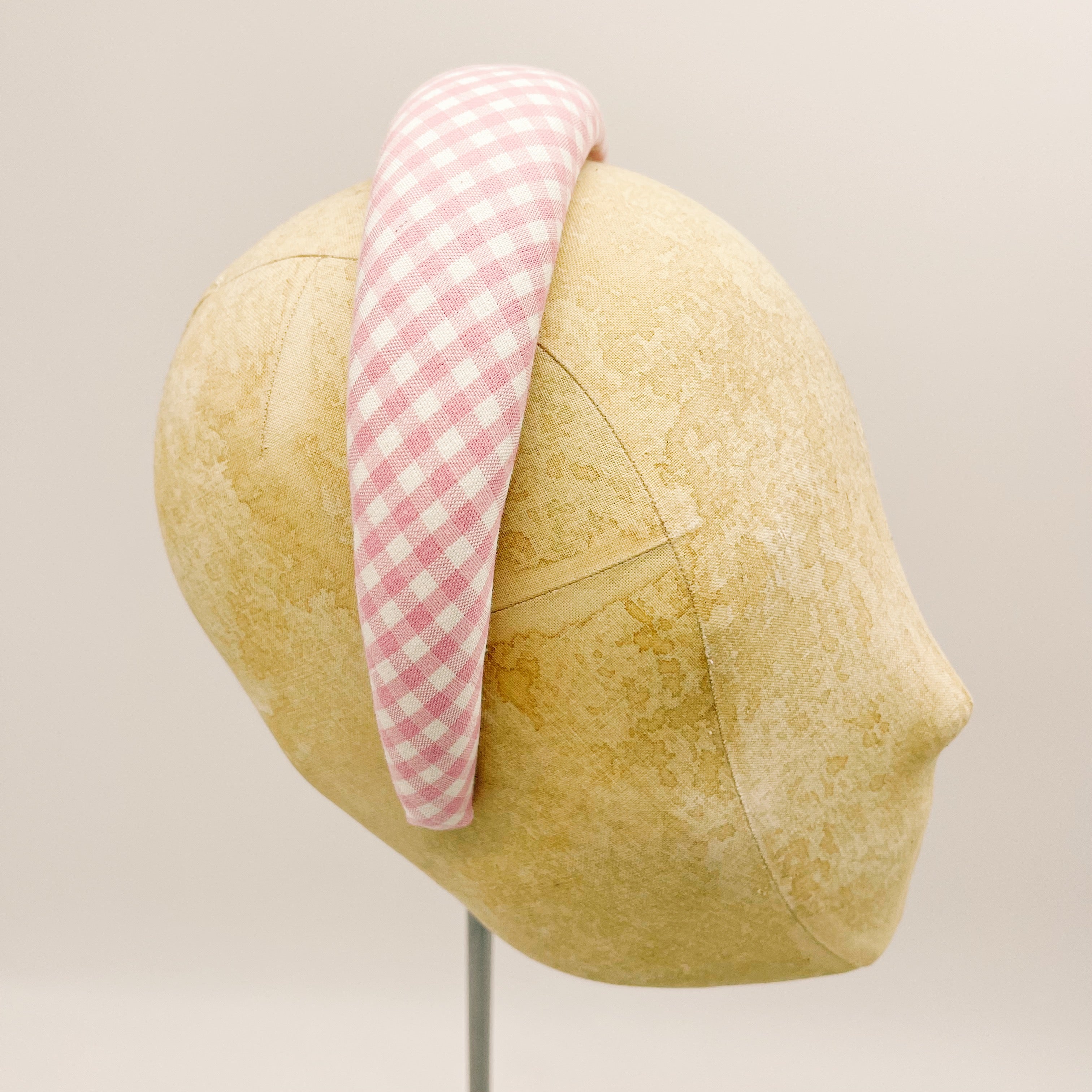 Vichy Pink Padded Headband