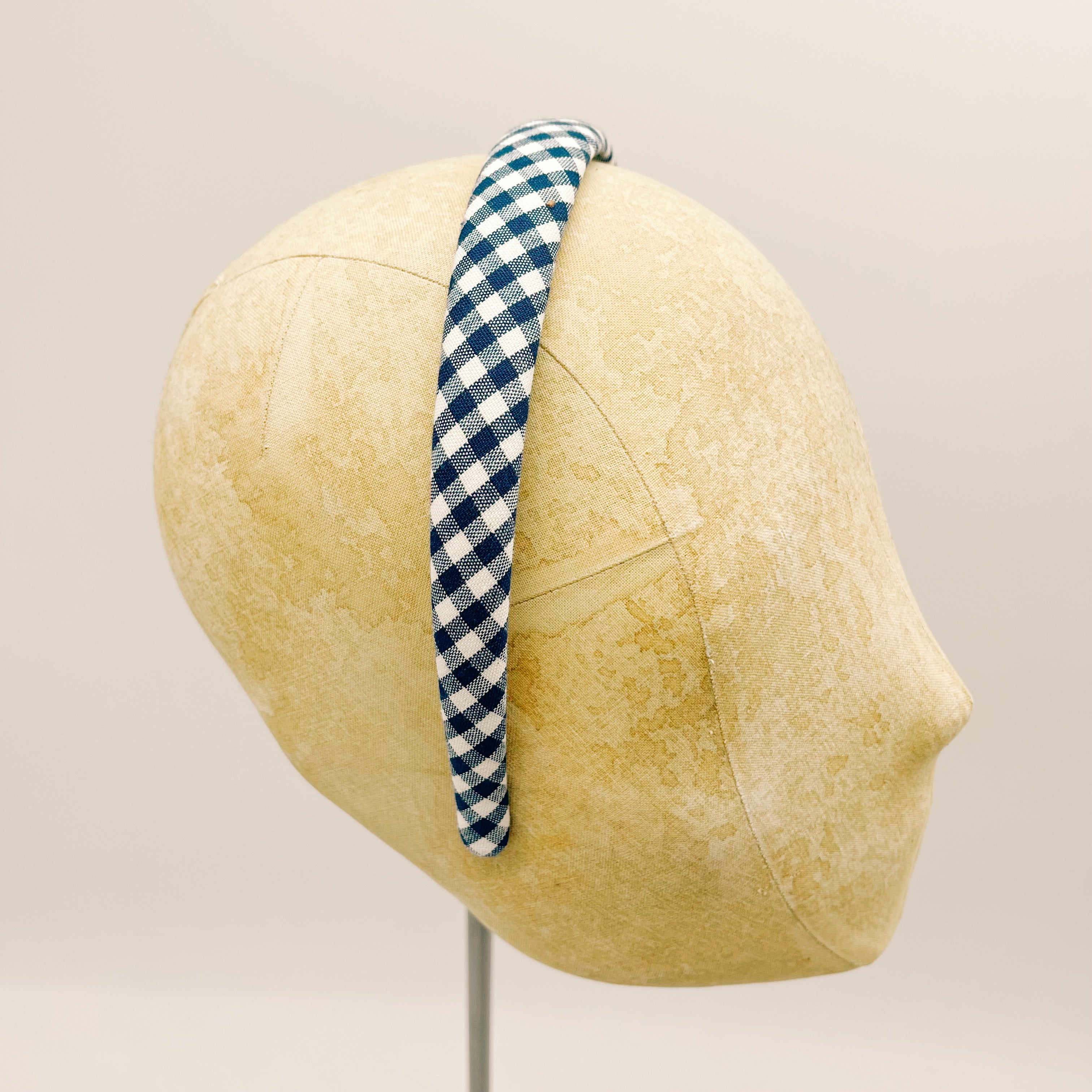 Vichy Blue Mini Headband