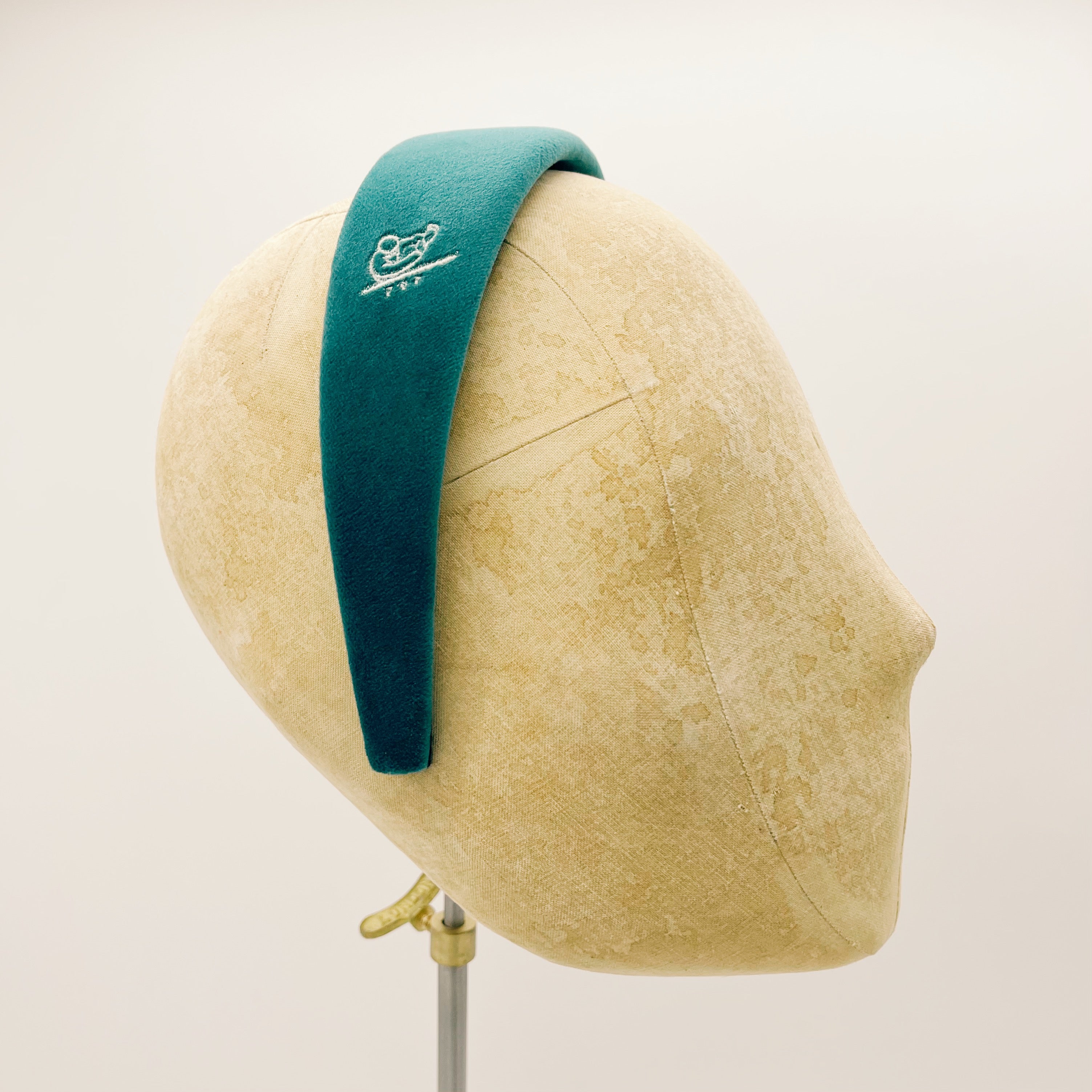 Evelyne Aymon x Cipriani Headband - Teal with Embroidery