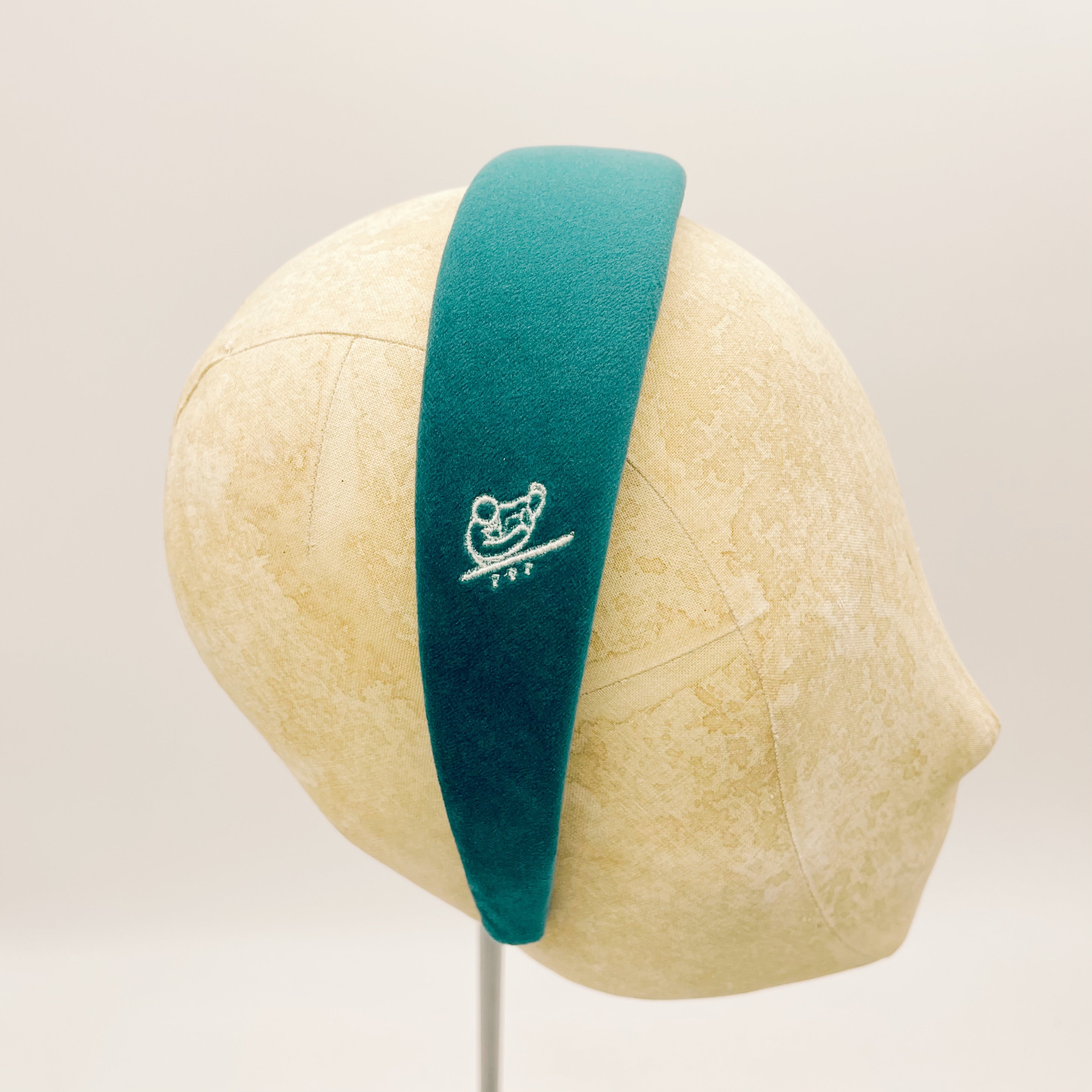 Evelyne Aymon x Cipriani Headband - Teal with Embroidery