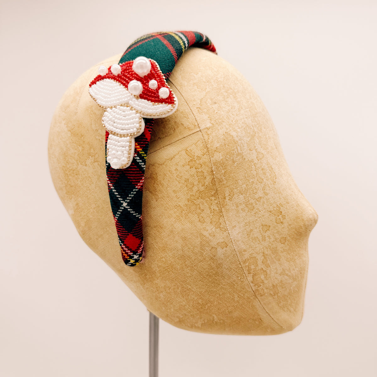 Cerchietto Classic Green Tartan Series #6
