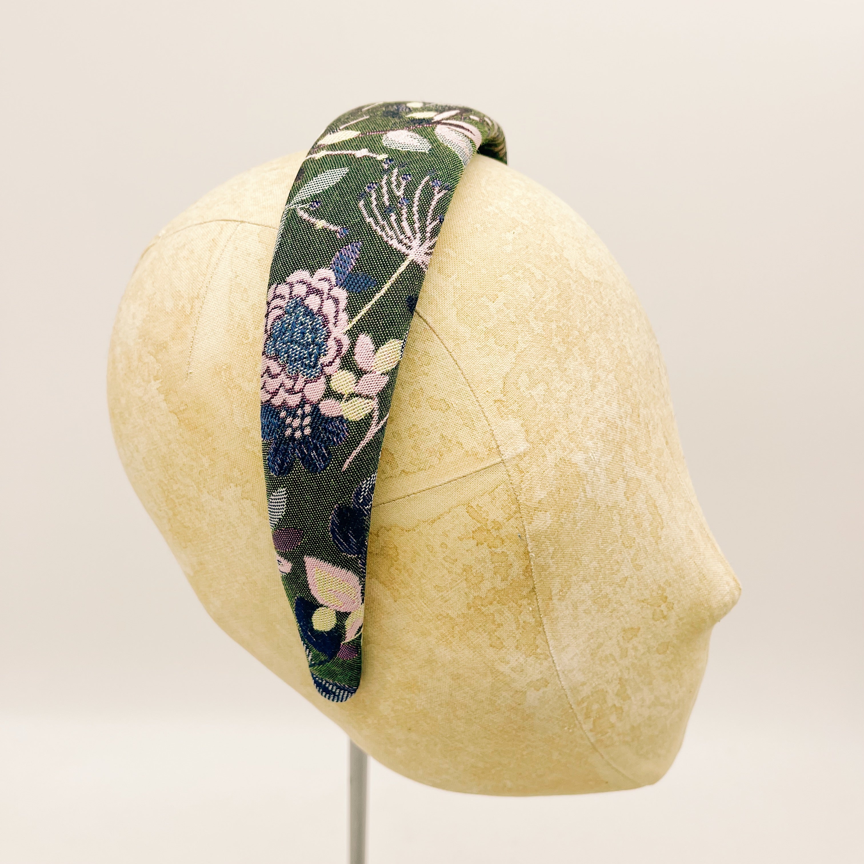Cerchietto Jacquard Green Flowers