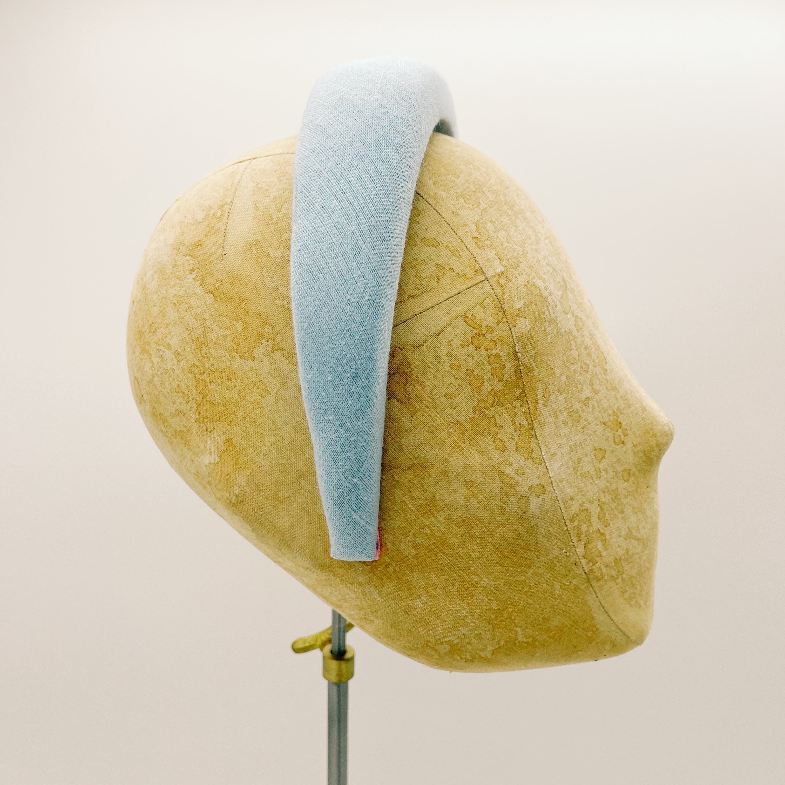 Cerchietto Lino Baby Blue Padded